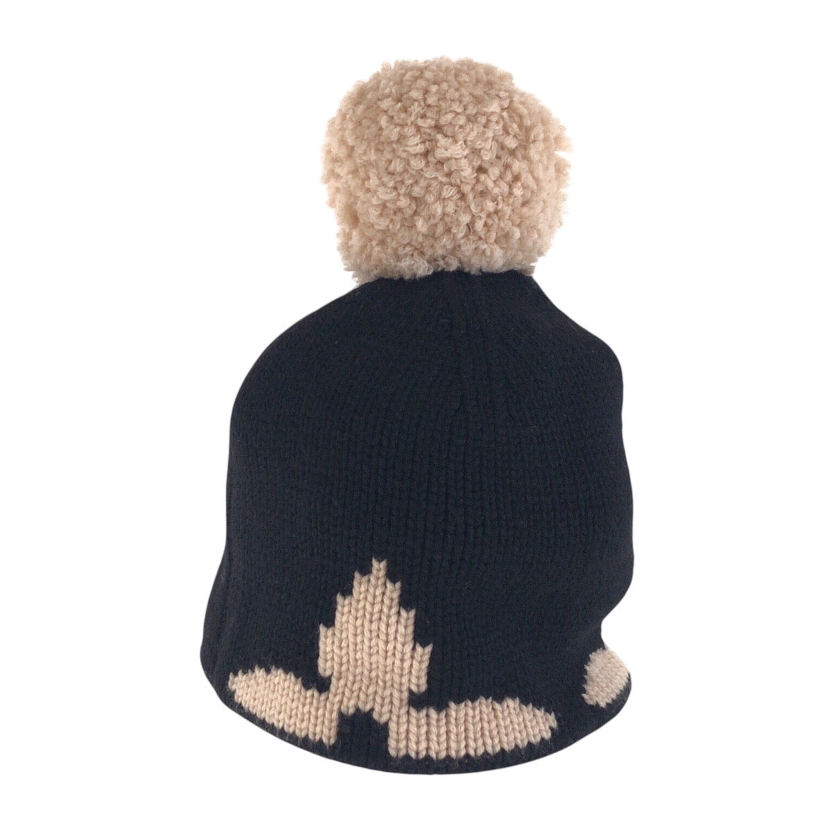 Louis Vuitton Knit M70840 Bonnet morning rum Wool Black Beige Apparel