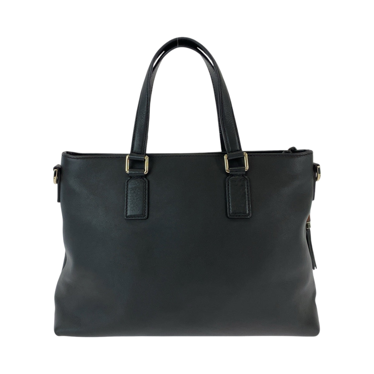 Gucci SilverMetal Bamboo Tassel Leather Black Shoulder Bag