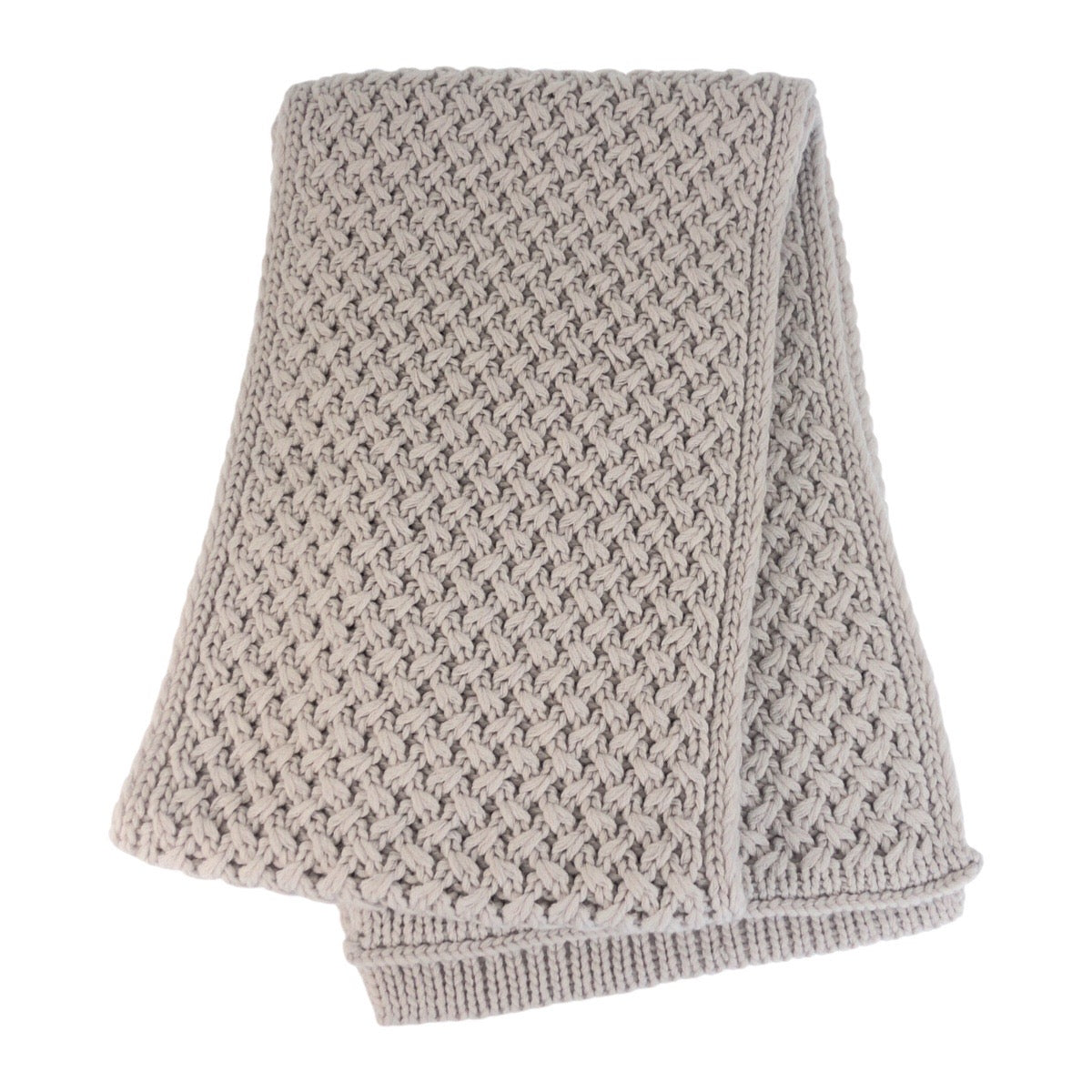 Chanel Scarf cashmere Light COCO Mark White Gray