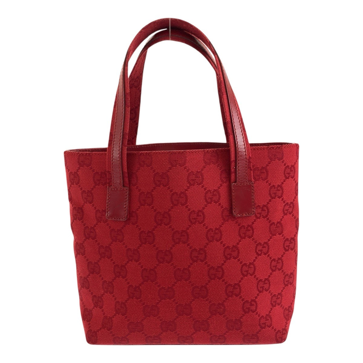 Gucci 002 GG Metal Canvas Red Silver Tote Bag