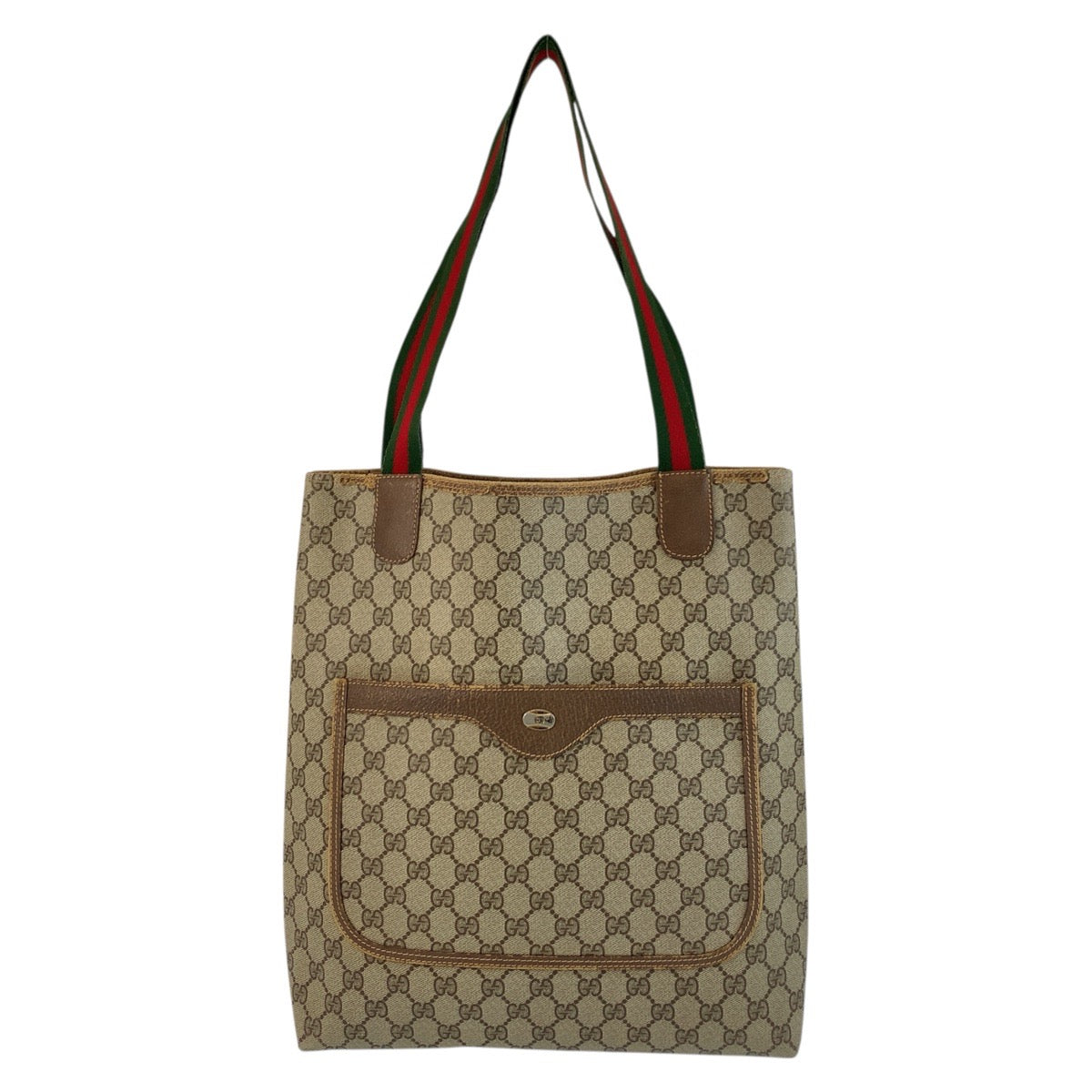 Gucci 39 GG Supreme Sherry Line Canvas Beige Tote Bag