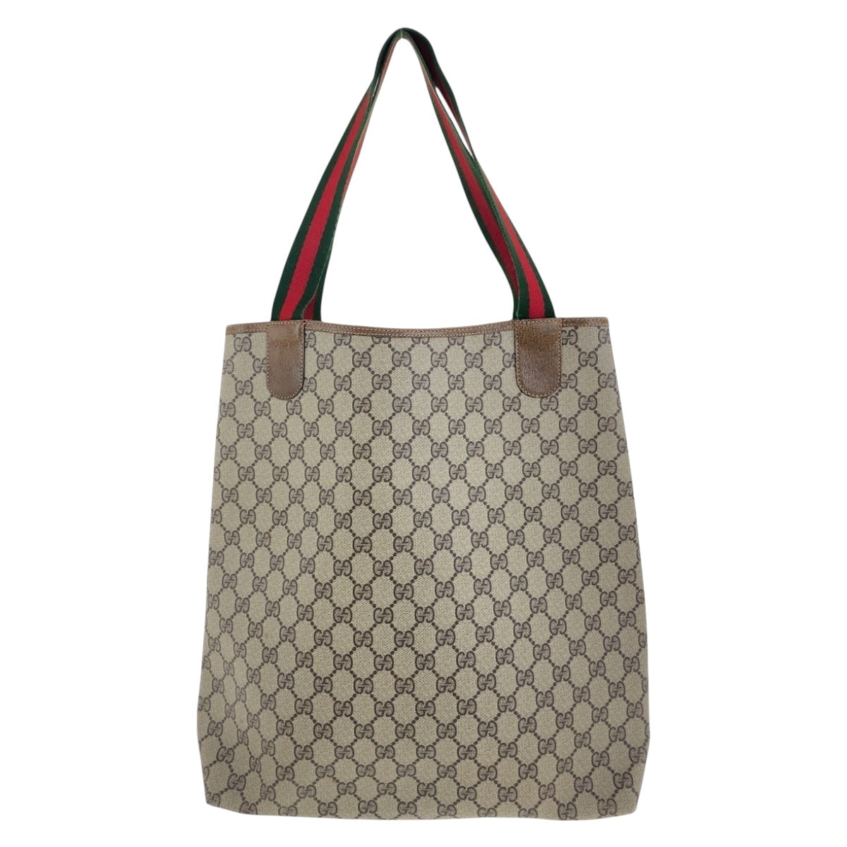 Gucci 378 02 003 GG Supreme Canvas Beige Gold Multicolor Tote Bag