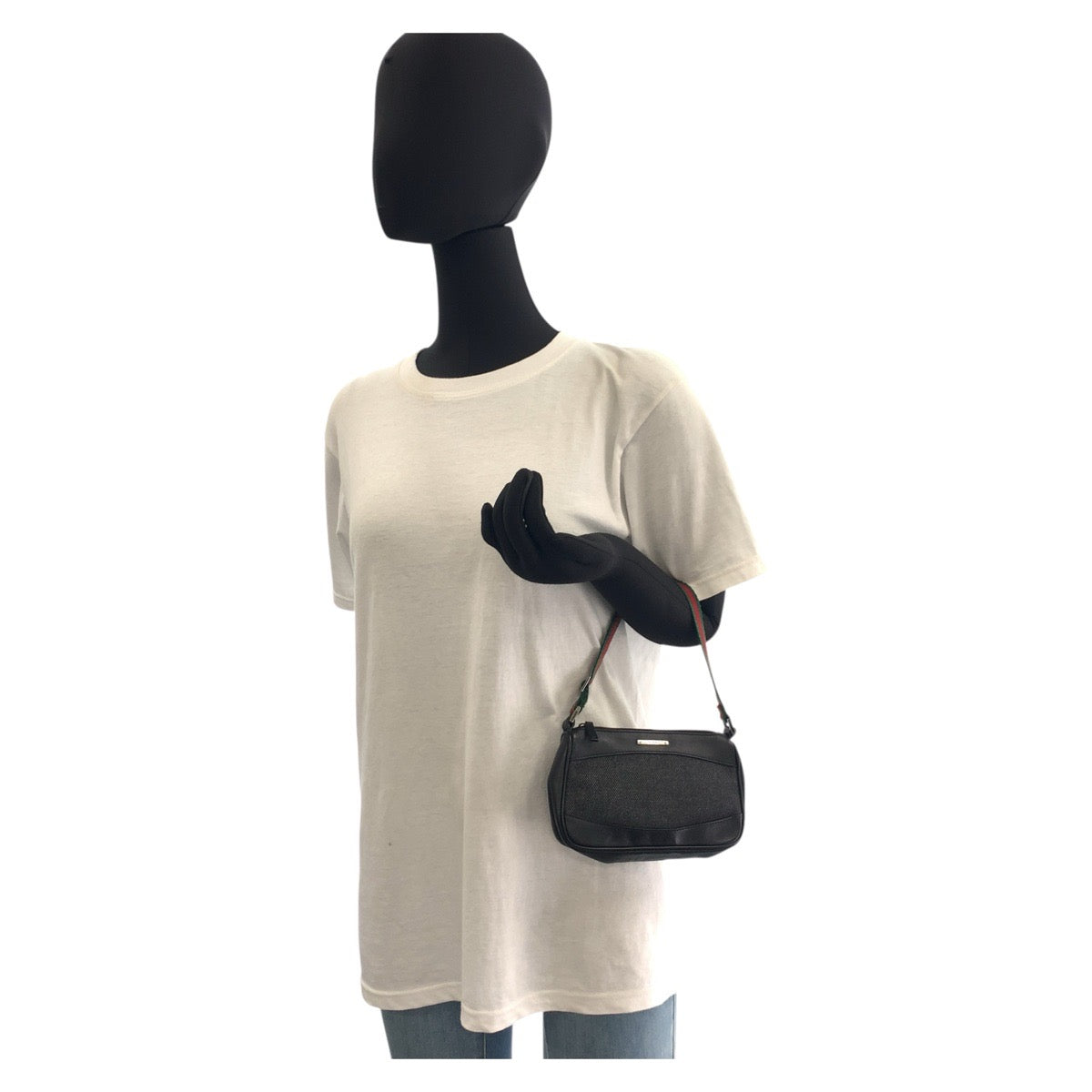 Gucci Sherry line Canvas Black Handbag