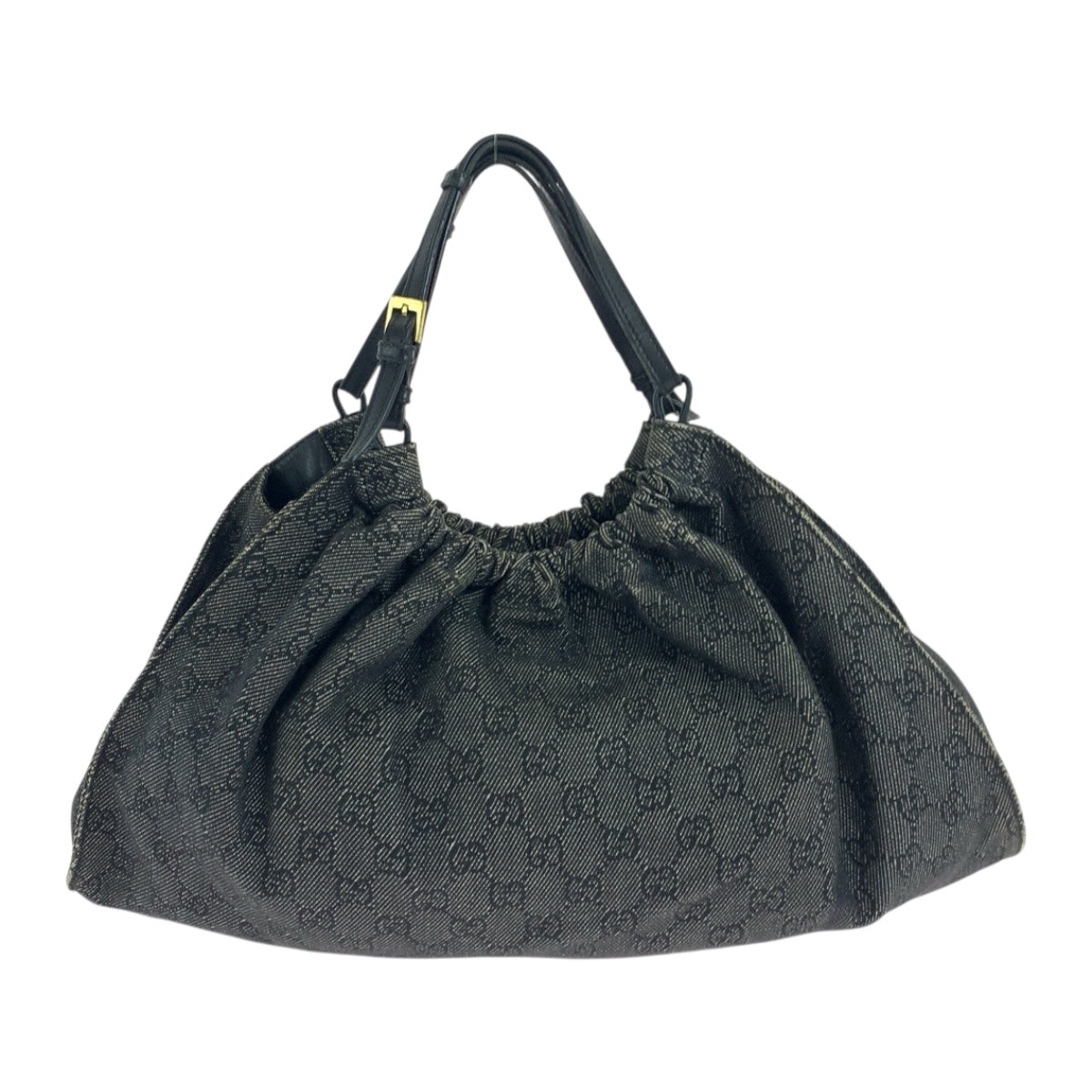 Gucci GG Metal Canvas Black Gold Grey Handbag