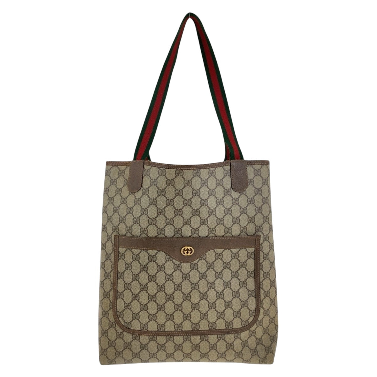 Gucci 002 58 GG Supreme Metal Canvas Beige Gold Multicolor Tote Bag