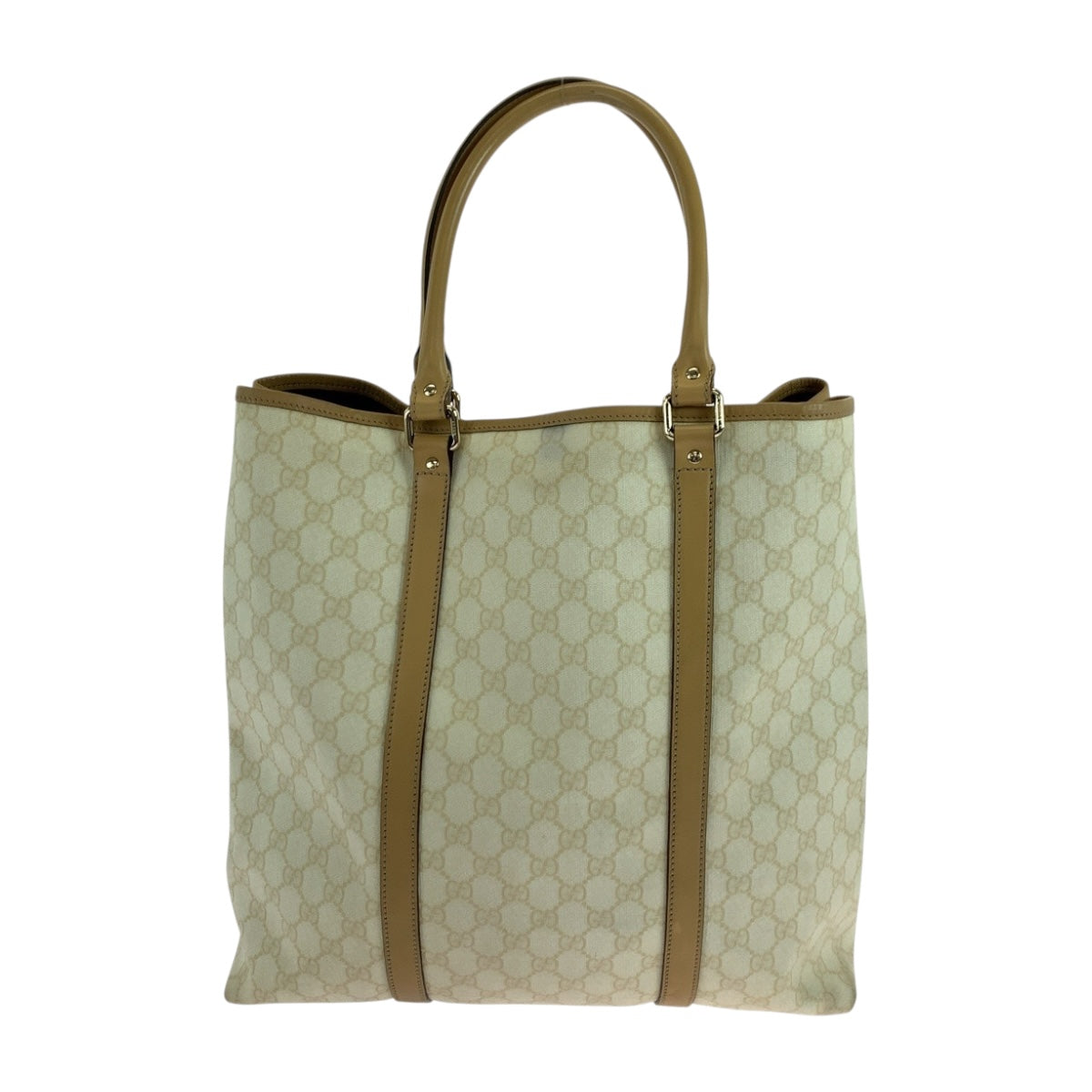Gucci Business GG Supreme Metal Canvas Brown Beige Gold Handbag