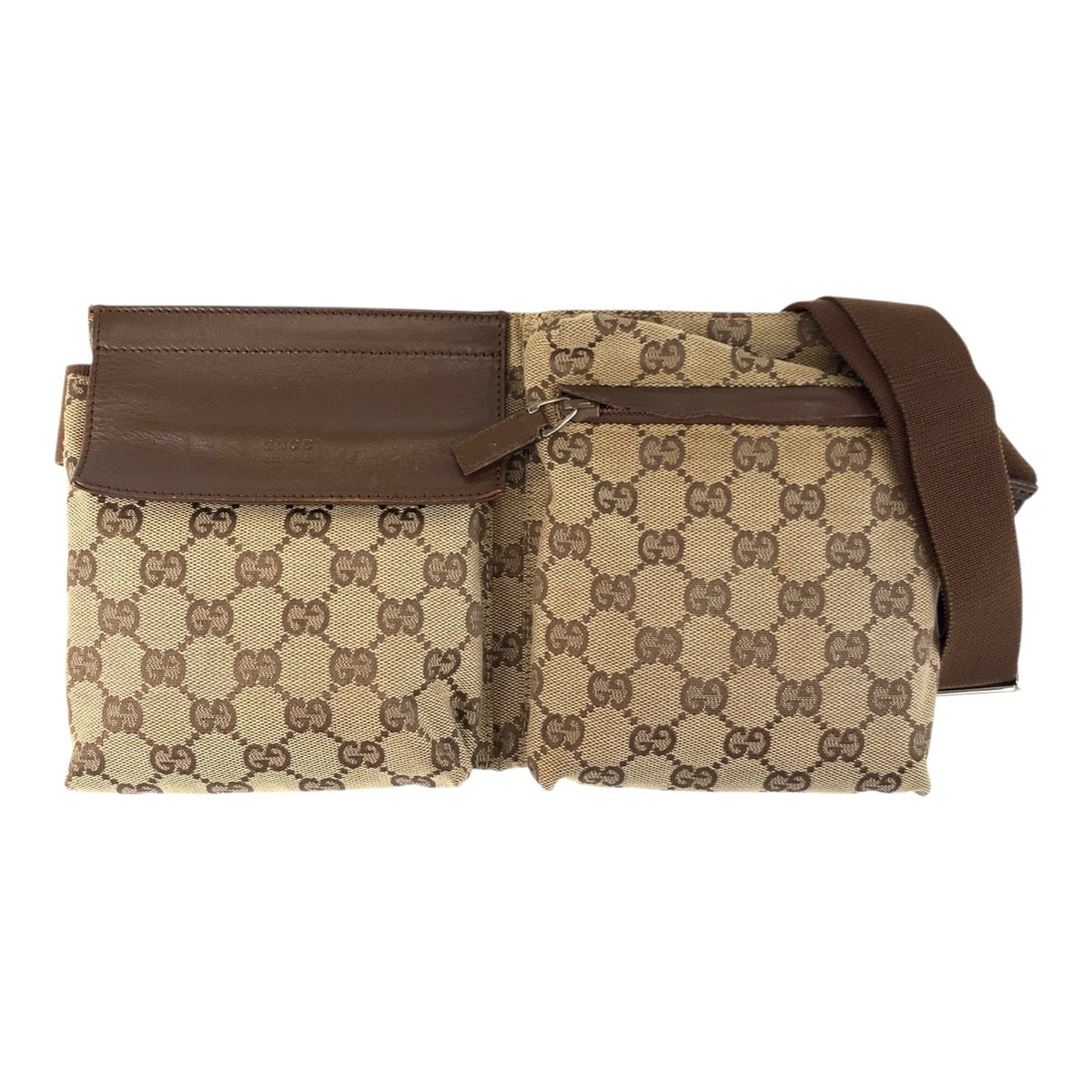 Gucci Sling GG Canvas Brown Beige Handbag