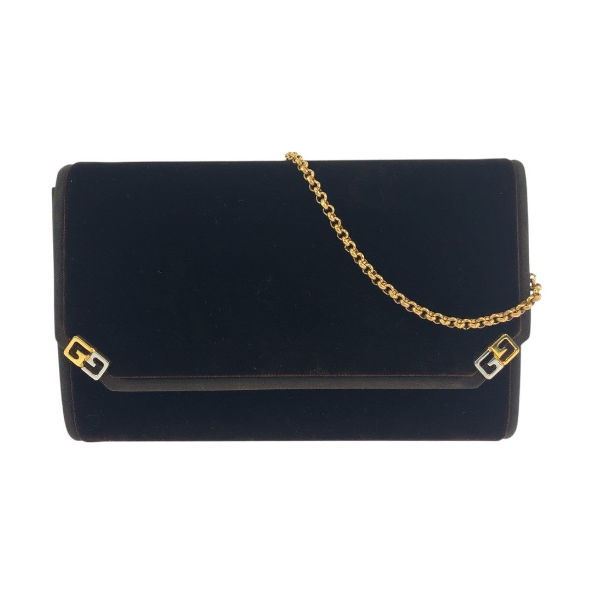 Gucci Velor Old Double G Brown Shoulder Bag
