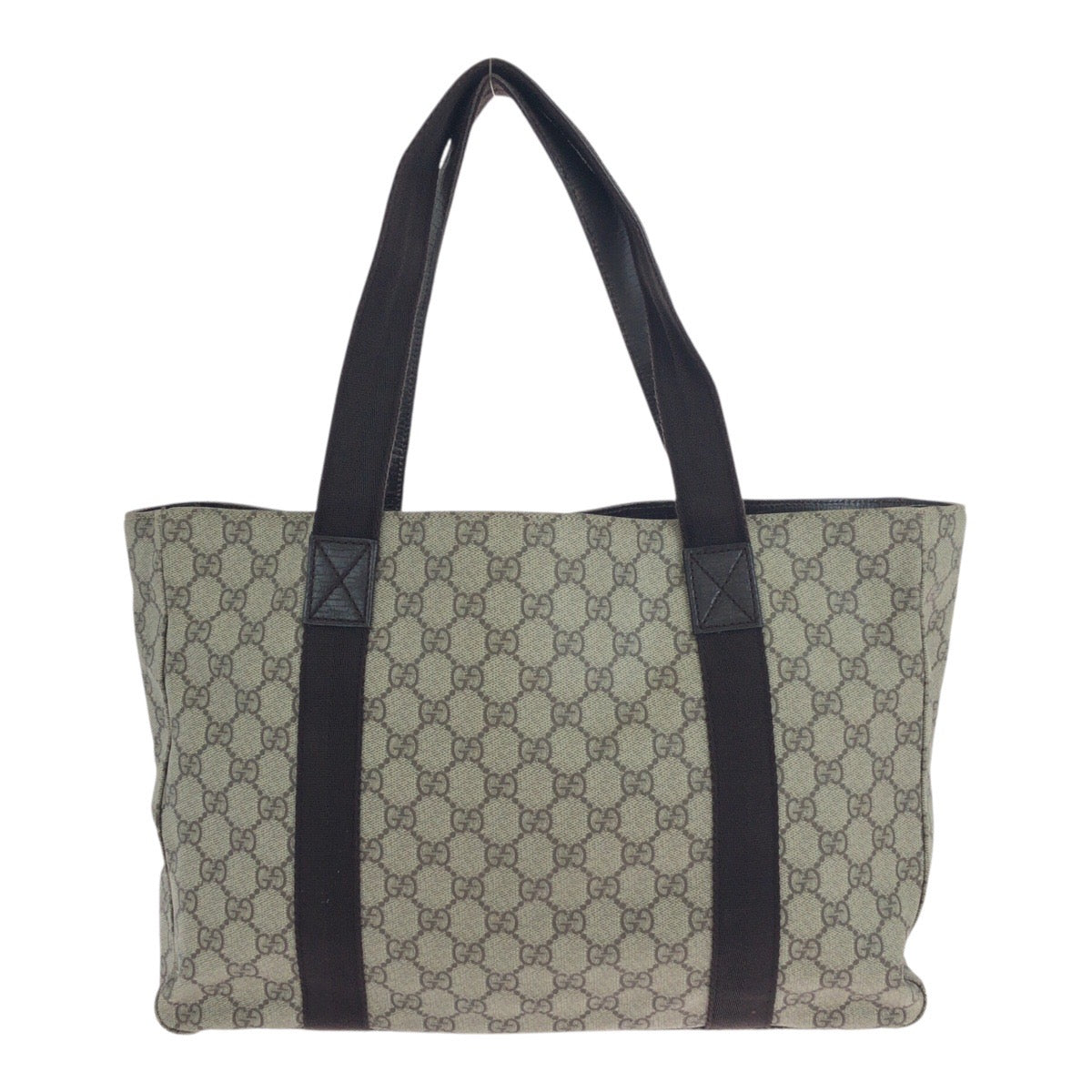 Gucci GG Supreme dark Canvas Brown Beige Tote Bag