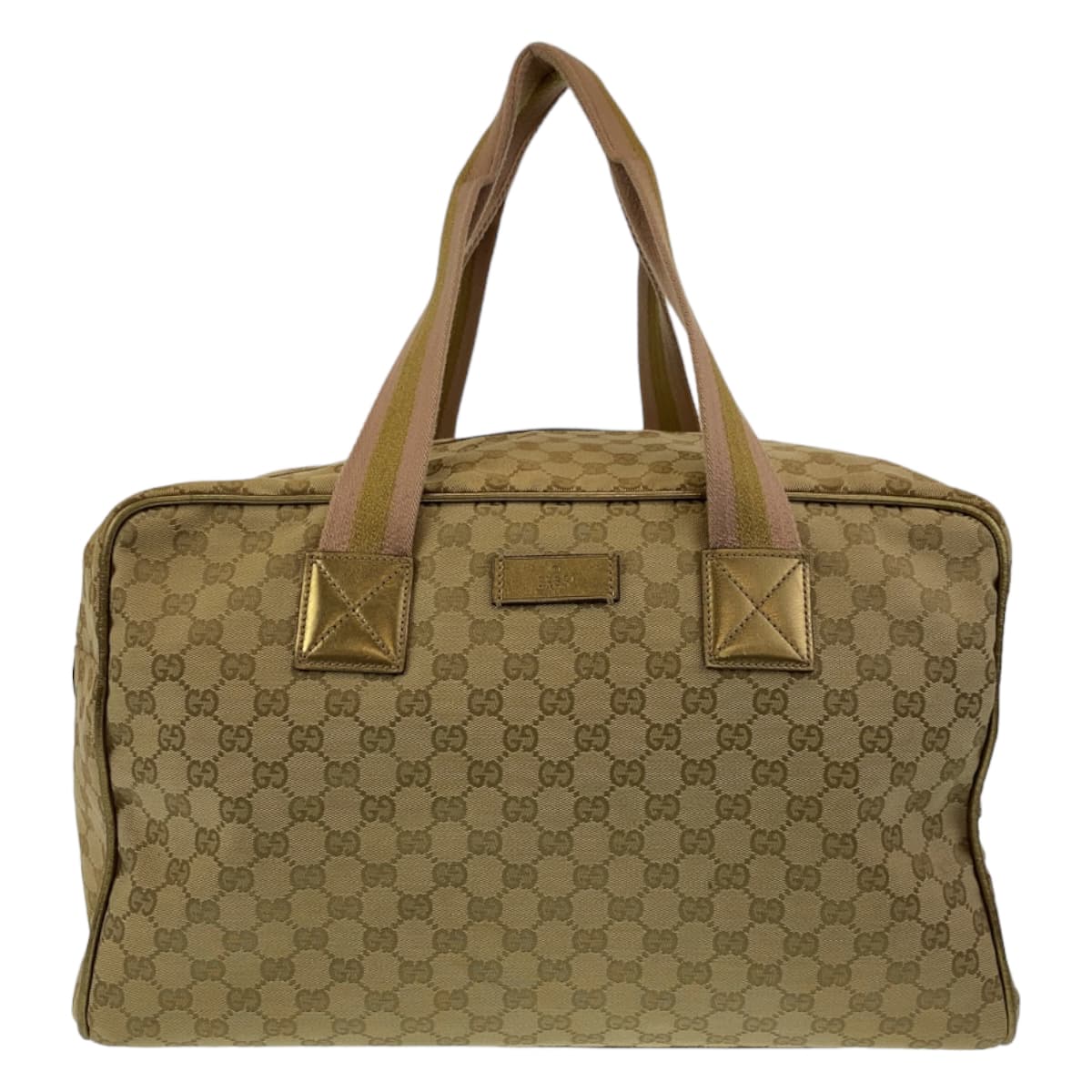 Gucci Boston Duffel GG Sherry line Canvas Beige Multicolor Handbag