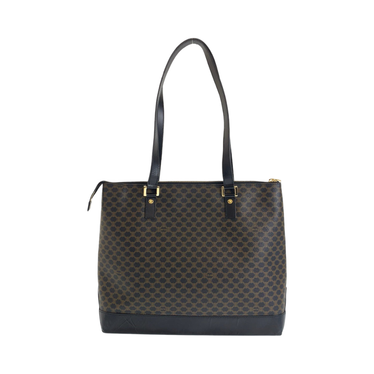 Tote Bag Pvc Metal Macadam Brown Gold