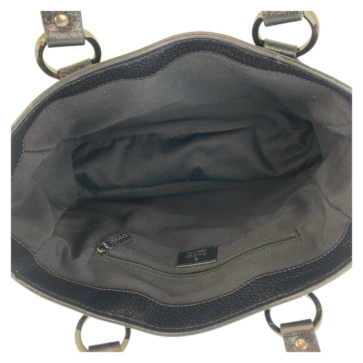 Gucci GG SilverMetal Canvas Black Tote Bag 4