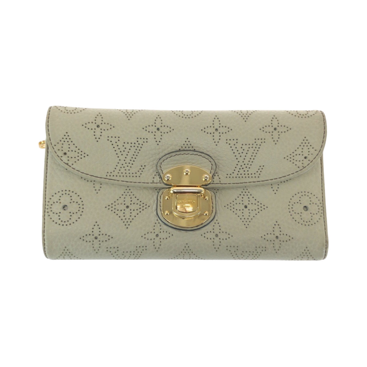 Louis Vuitton Long Purse M58132 Ivory Monogram Leather Gold Wallet Case