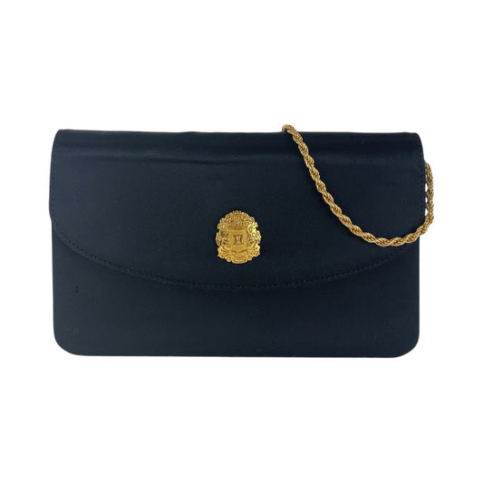 Shoulder Bag Goldmetal Triomphe Blason Satin Black