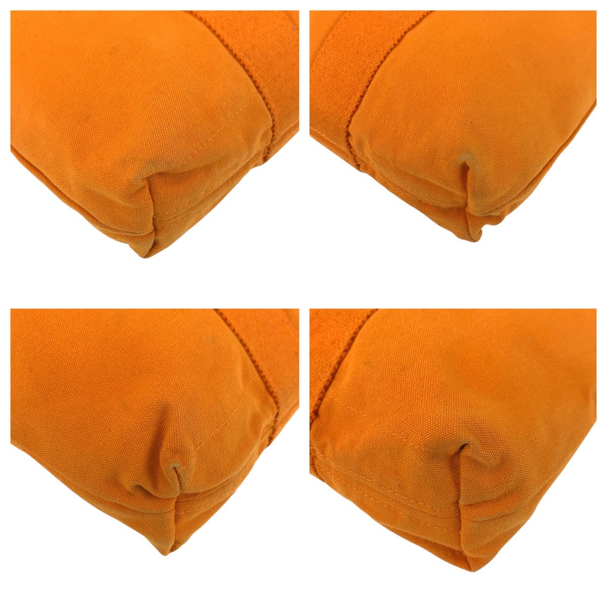 Hermes Tote Bag Fool Toe Cabas French Festival Canvas Orange