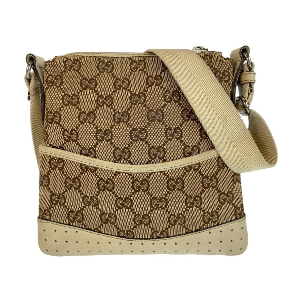 Gucci Shoulder Bag Leather Canvas Bag 11
