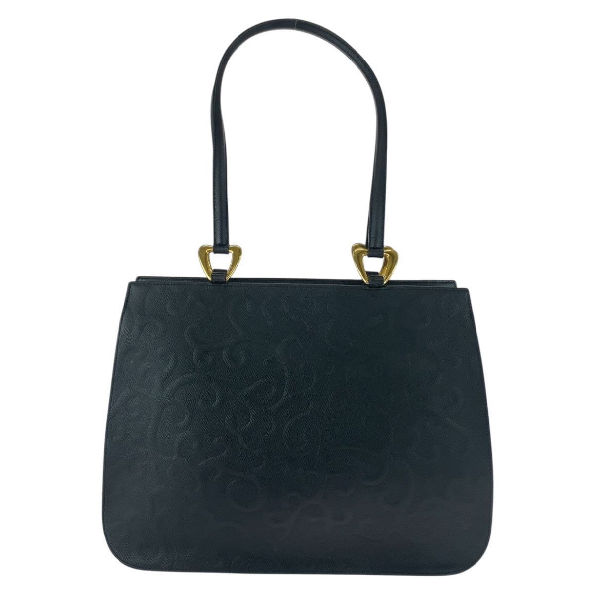 YSL Saint Laurent Yves Tote Bag Goldmetal Leather Black
