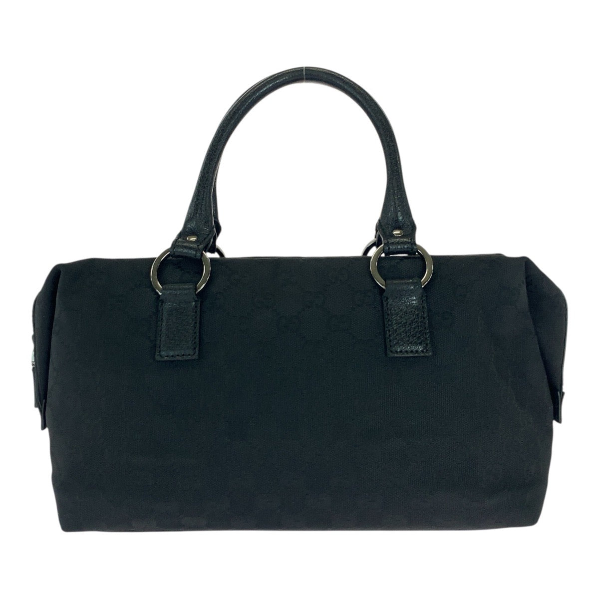 Gucci GG SilverMetal Canvas Black Handbag