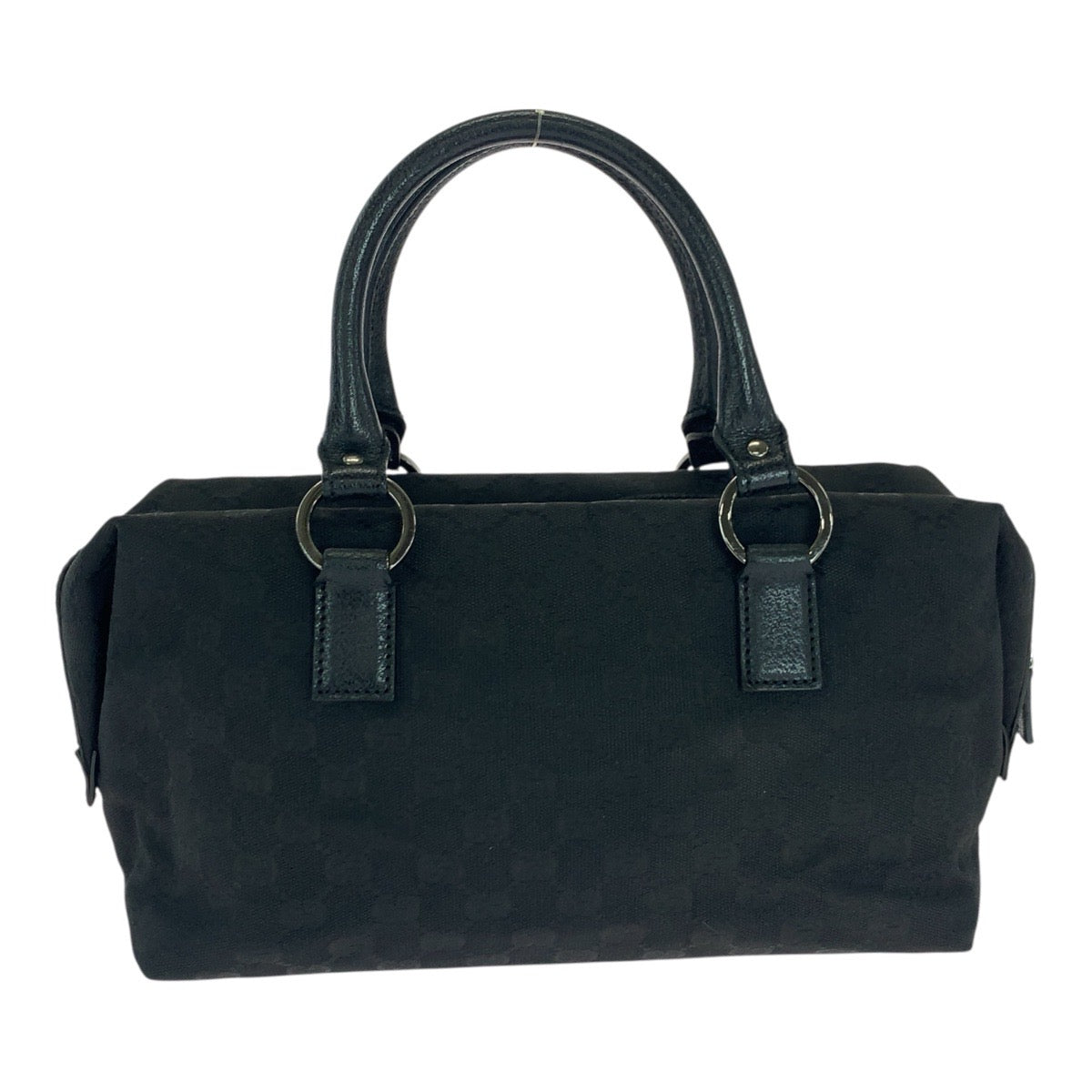 Gucci GG SilverMetal Canvas Black Handbag