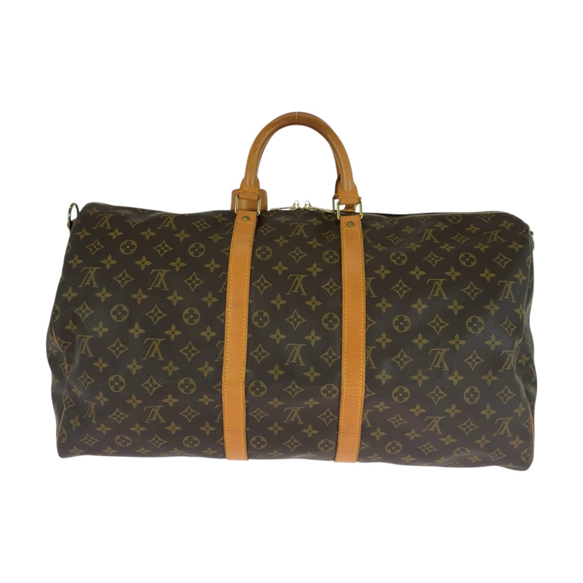 Louis Vuitton Boston Duffel M41414 PVC Monogram Brown Gold Travel Bag