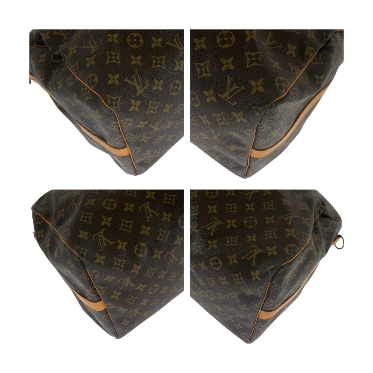 Louis Vuitton Boston Duffel M41414 PVC Monogram Brown Gold Travel Bag