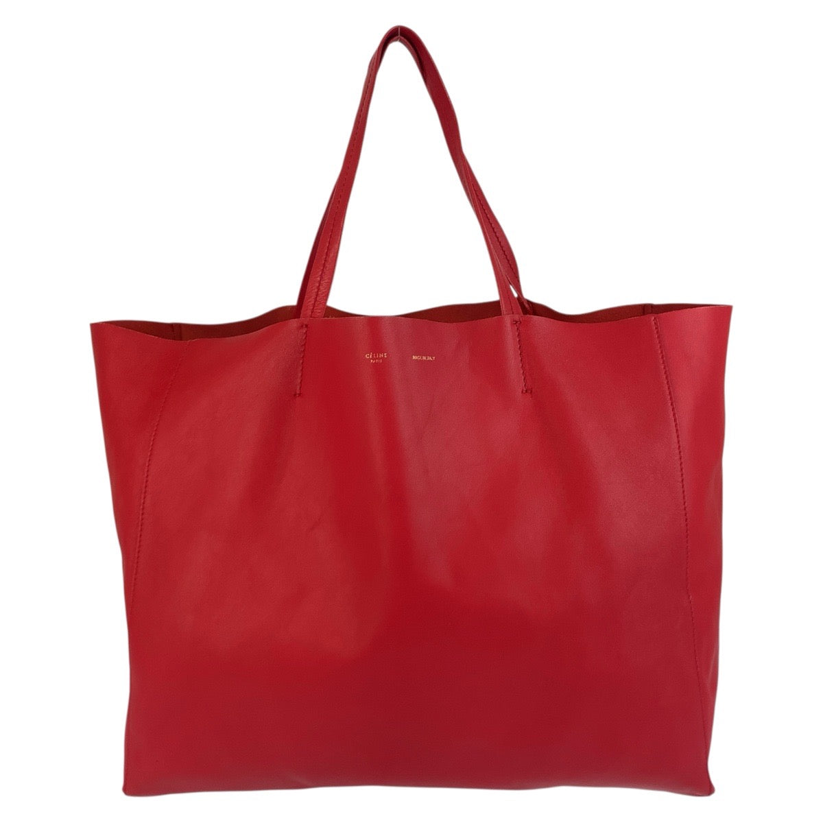 Tote Bag Horizontalkava Leather Red
