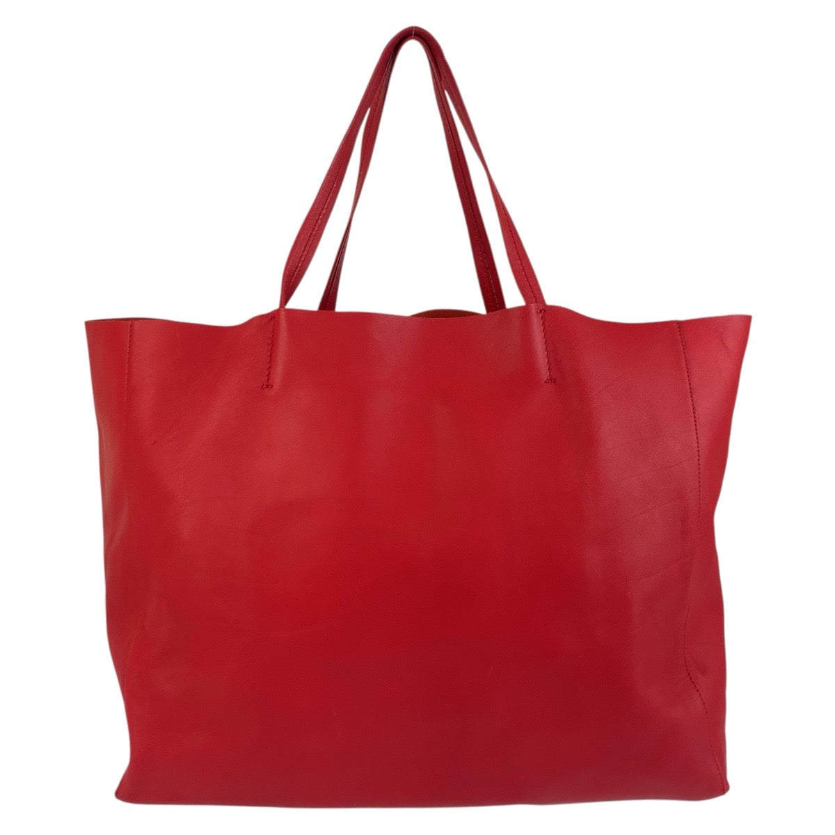 Tote Bag Horizontalkava Leather Red