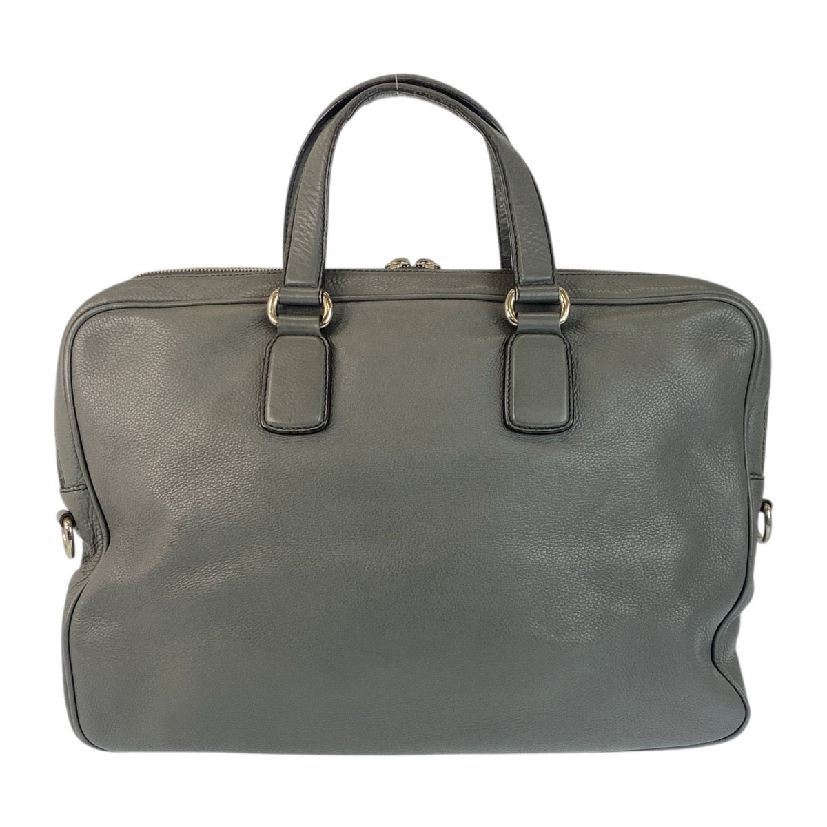 Gucci Business SilverMetal Soho Leather Grey Handbag