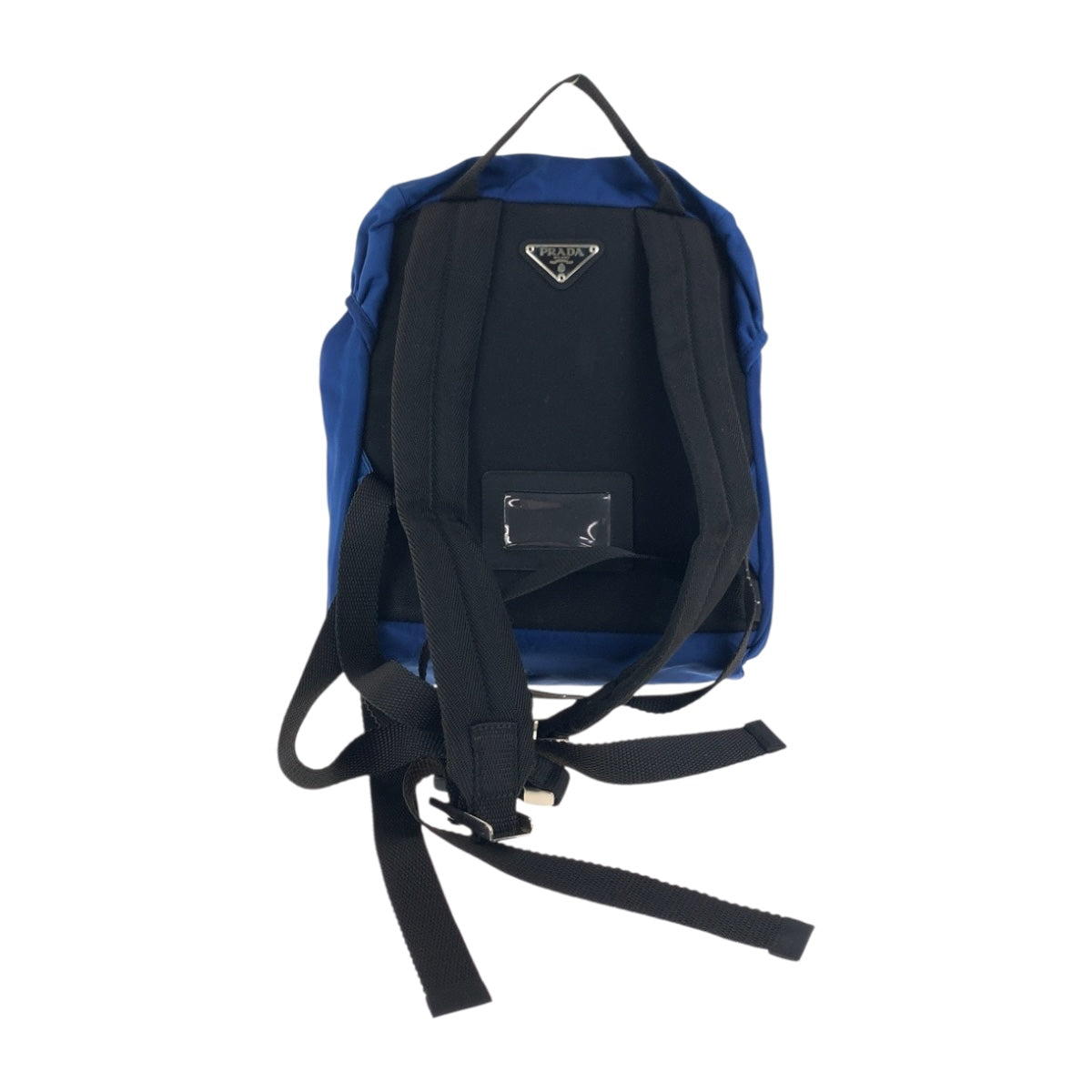 Backpack Metal Test Triangle With Logo Handbag Nylon Blue