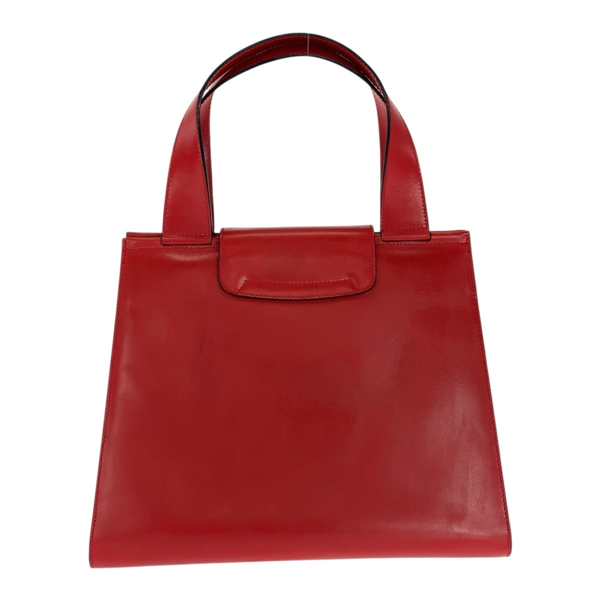 Metal Horse Carriage Leather Red Travel Bag