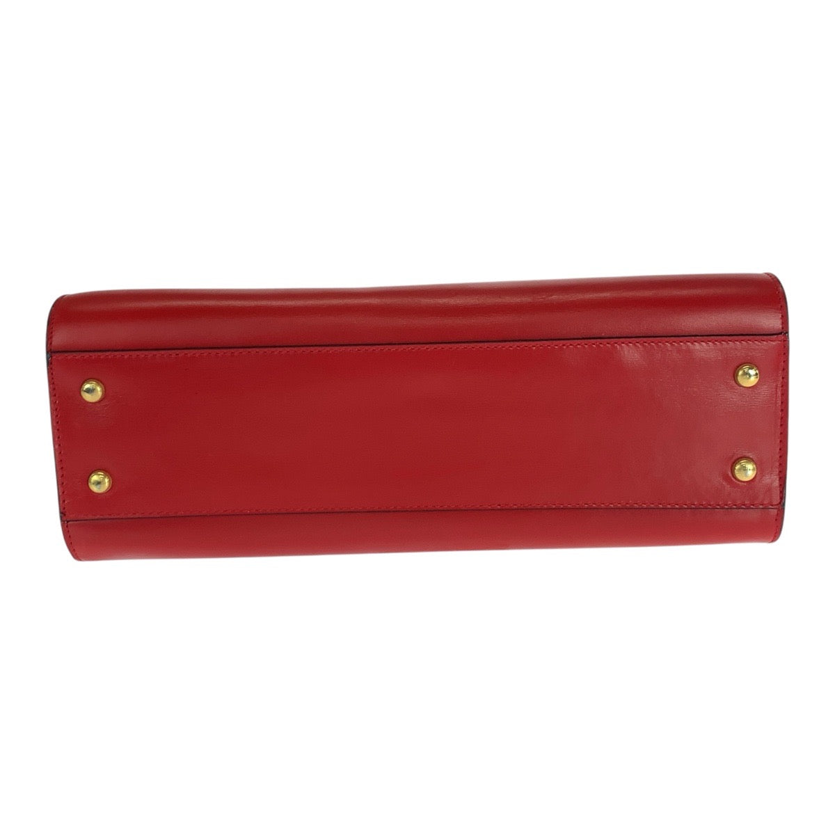 Metal Horse Carriage Leather Red Travel Bag