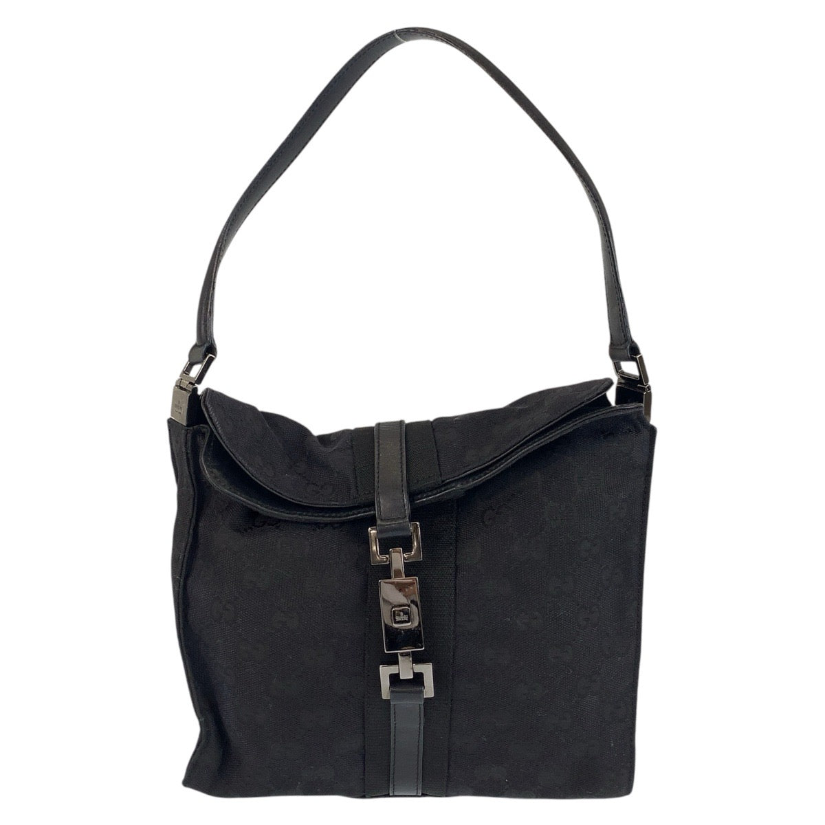 Gucci 001 GG Jackie Canvas Black Shoulder Bag