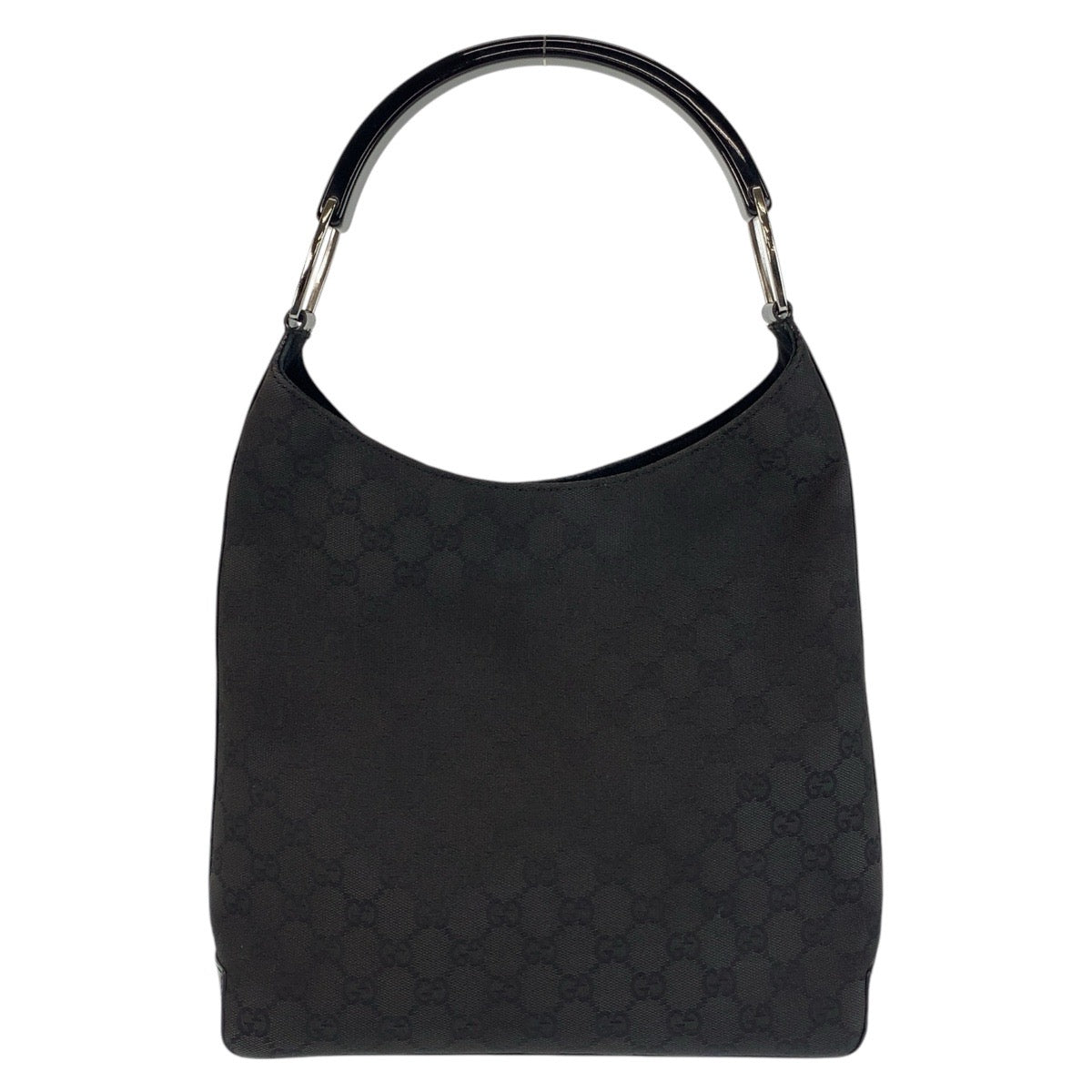 Gucci 001 GG SilverMetal Canvas Black Shoulder Bag