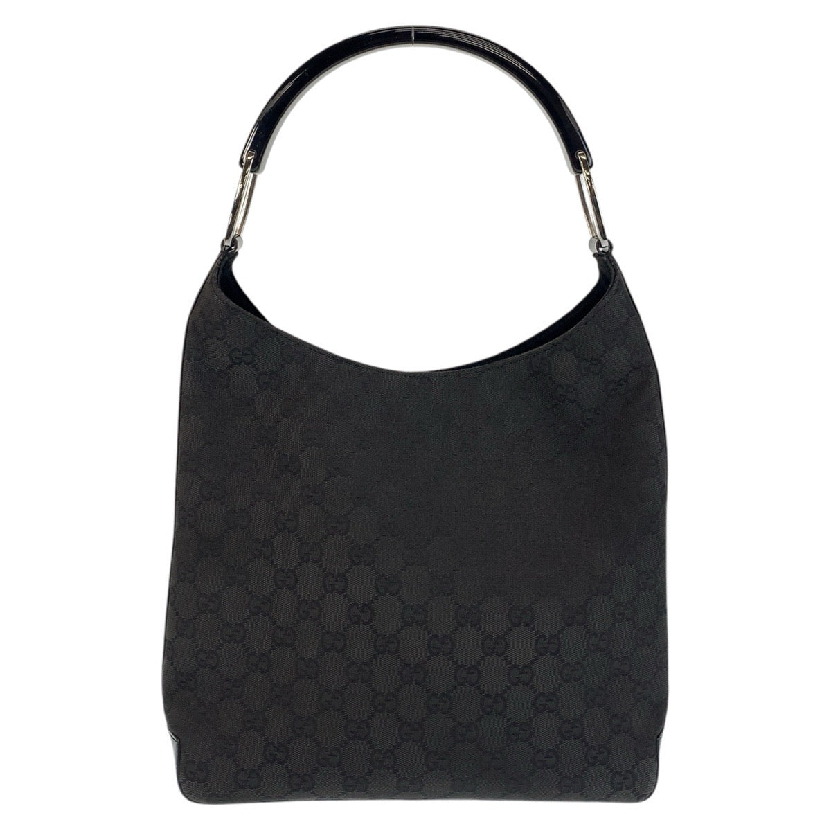 Gucci 001 GG SilverMetal Canvas Black Shoulder Bag