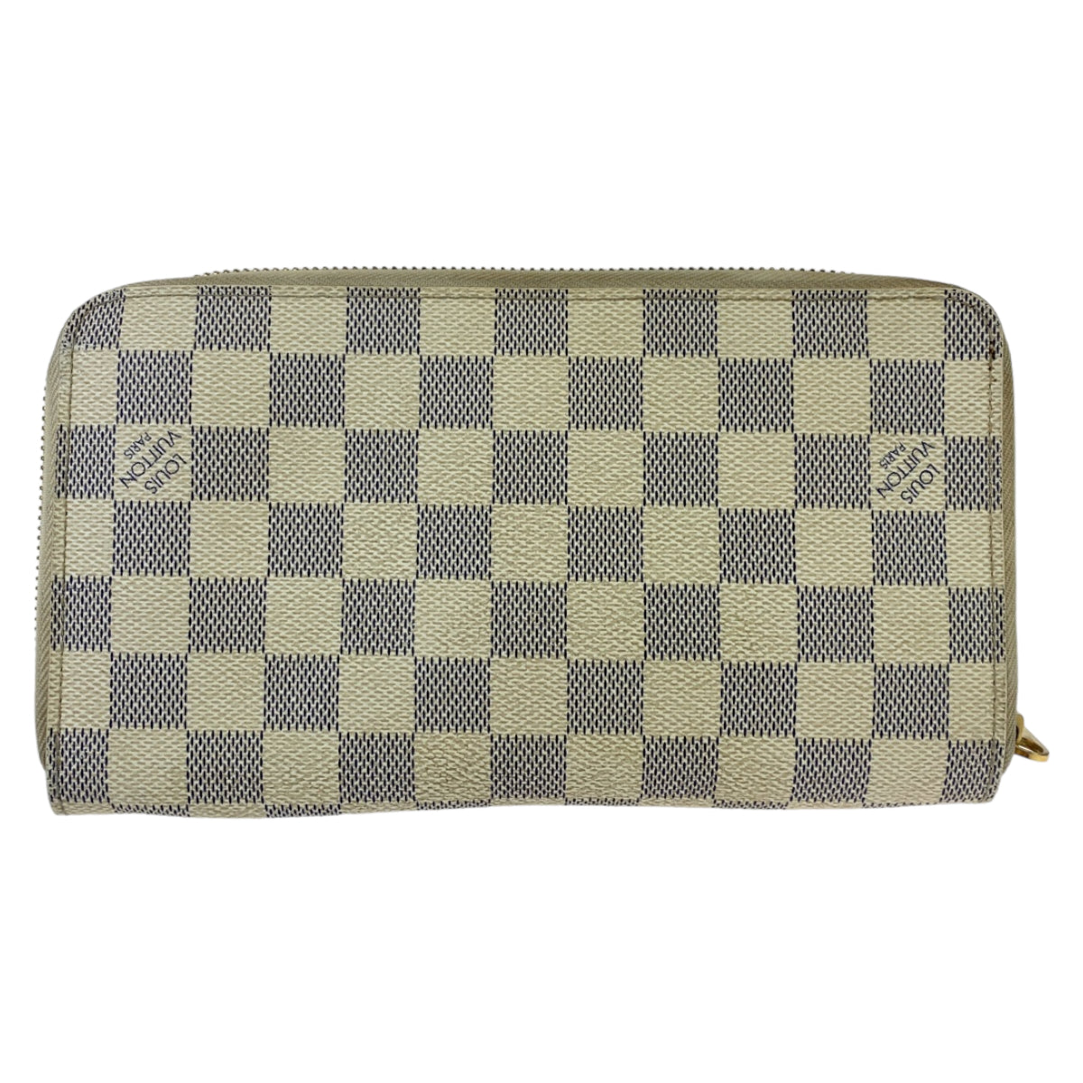 Louis Vuitton Long Purse N60012 PVC White Gold Gray Wallet Case