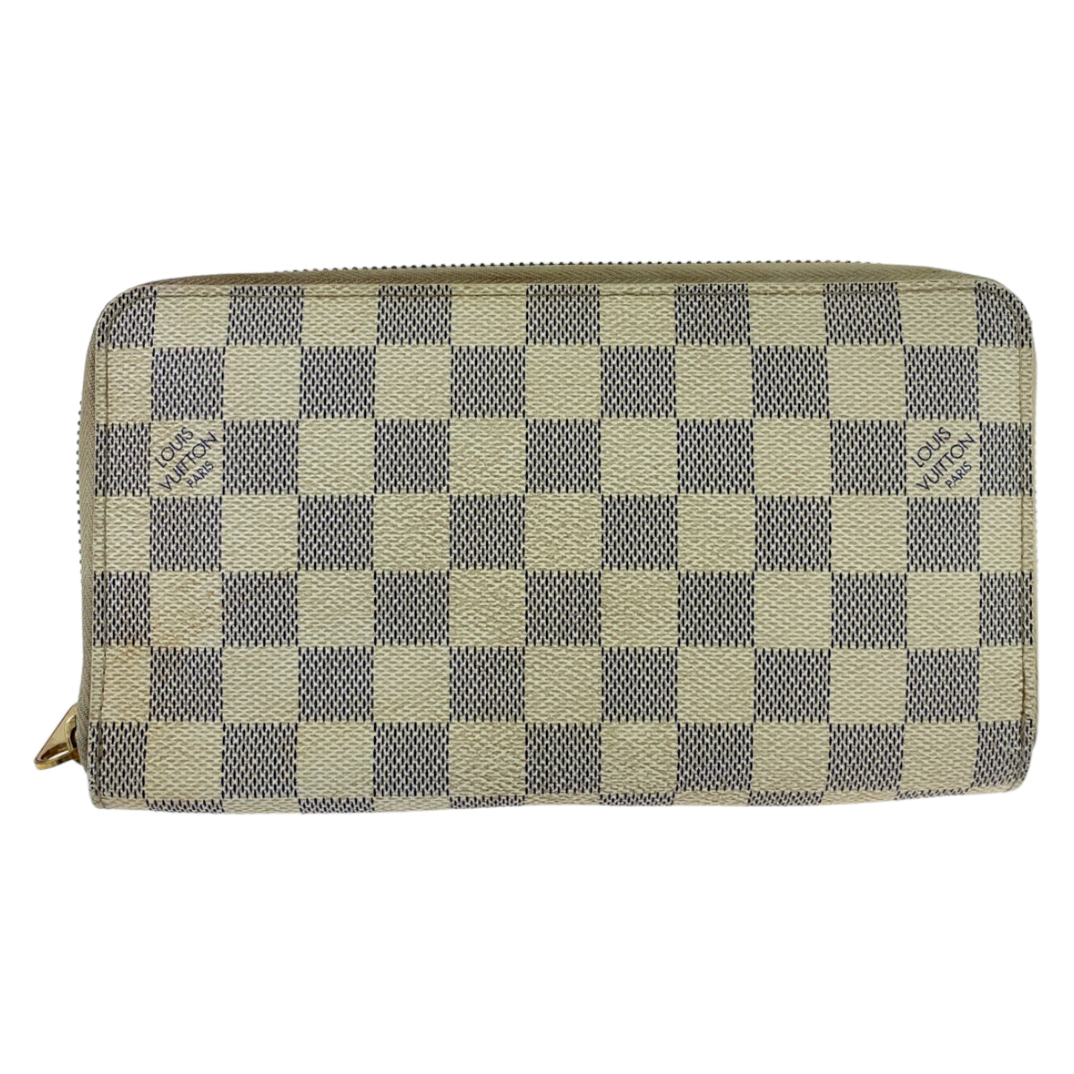 Louis Vuitton Long Purse N60012 PVC White Gold Gray Wallet Case