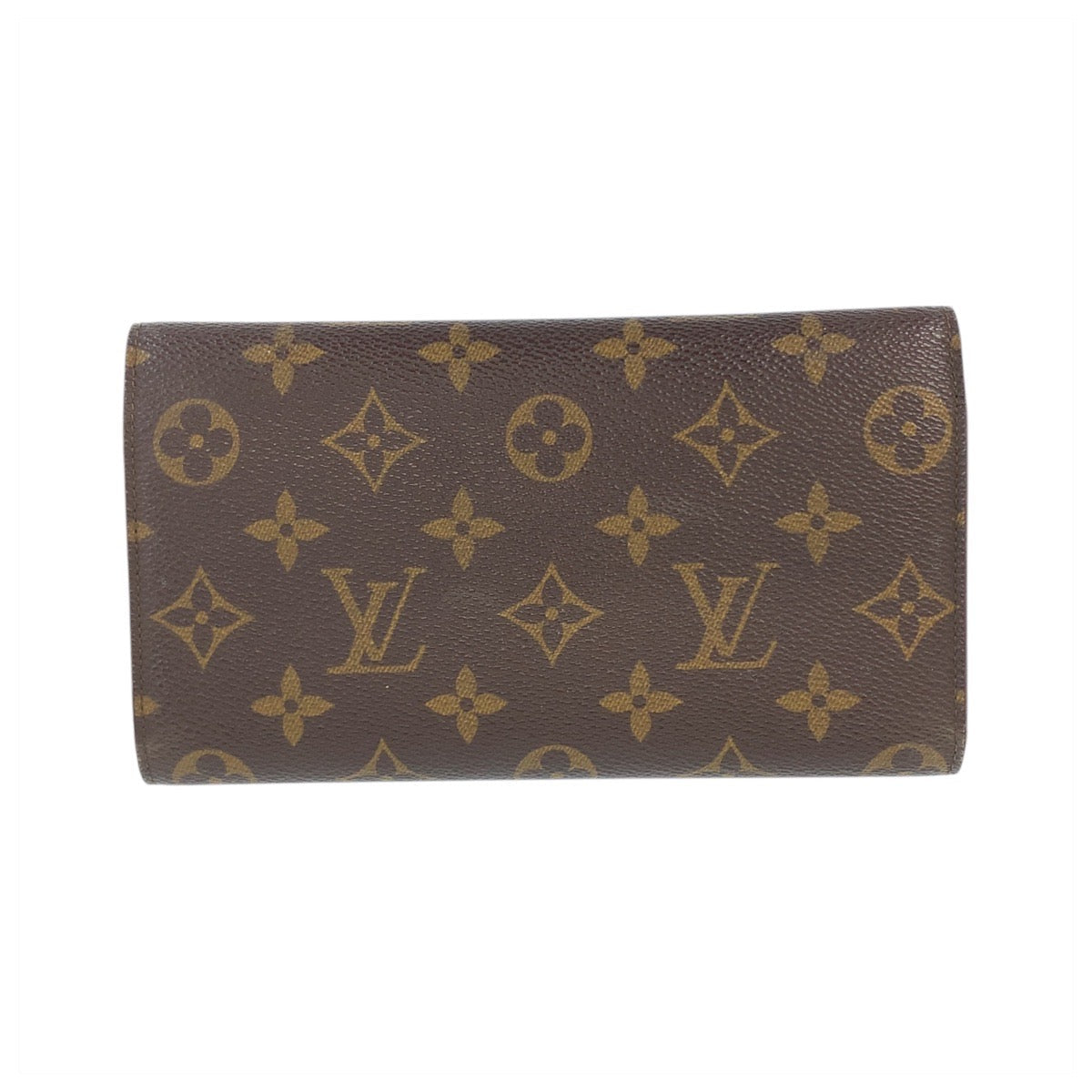 Louis Vuitton Long Purse M61215 PVC Monogram Brown Gold Wallet Case 2