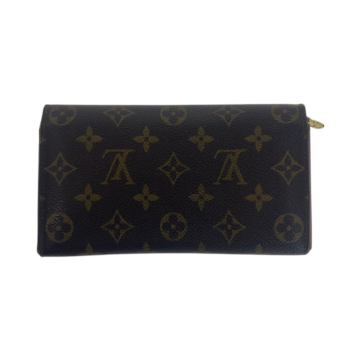 Louis Vuitton Long Purse M61725 PVC Monogram Brown Gold Wallet Case