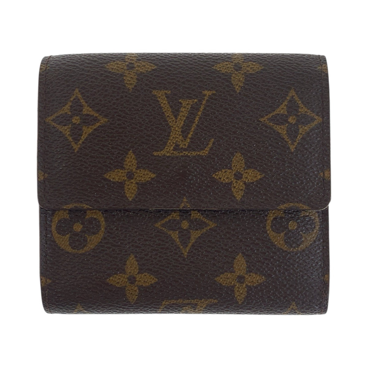 Louis Vuitton Tri-fold M61652 PVC es Credit Monogram Brown Gold Wallet Case