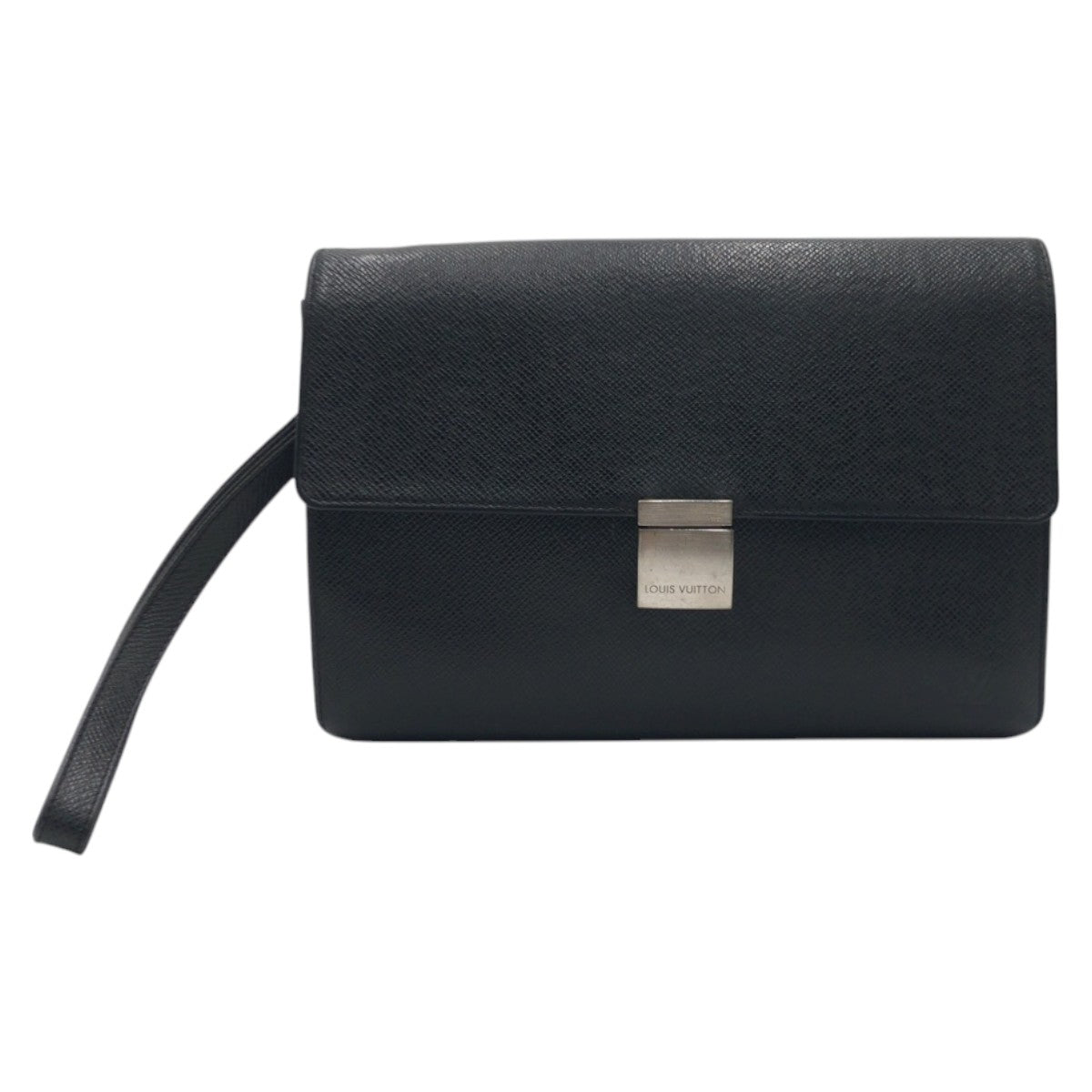 Louis Vuitton M30782 Taiga ardwards Selenga Leather Black Clutch Bag