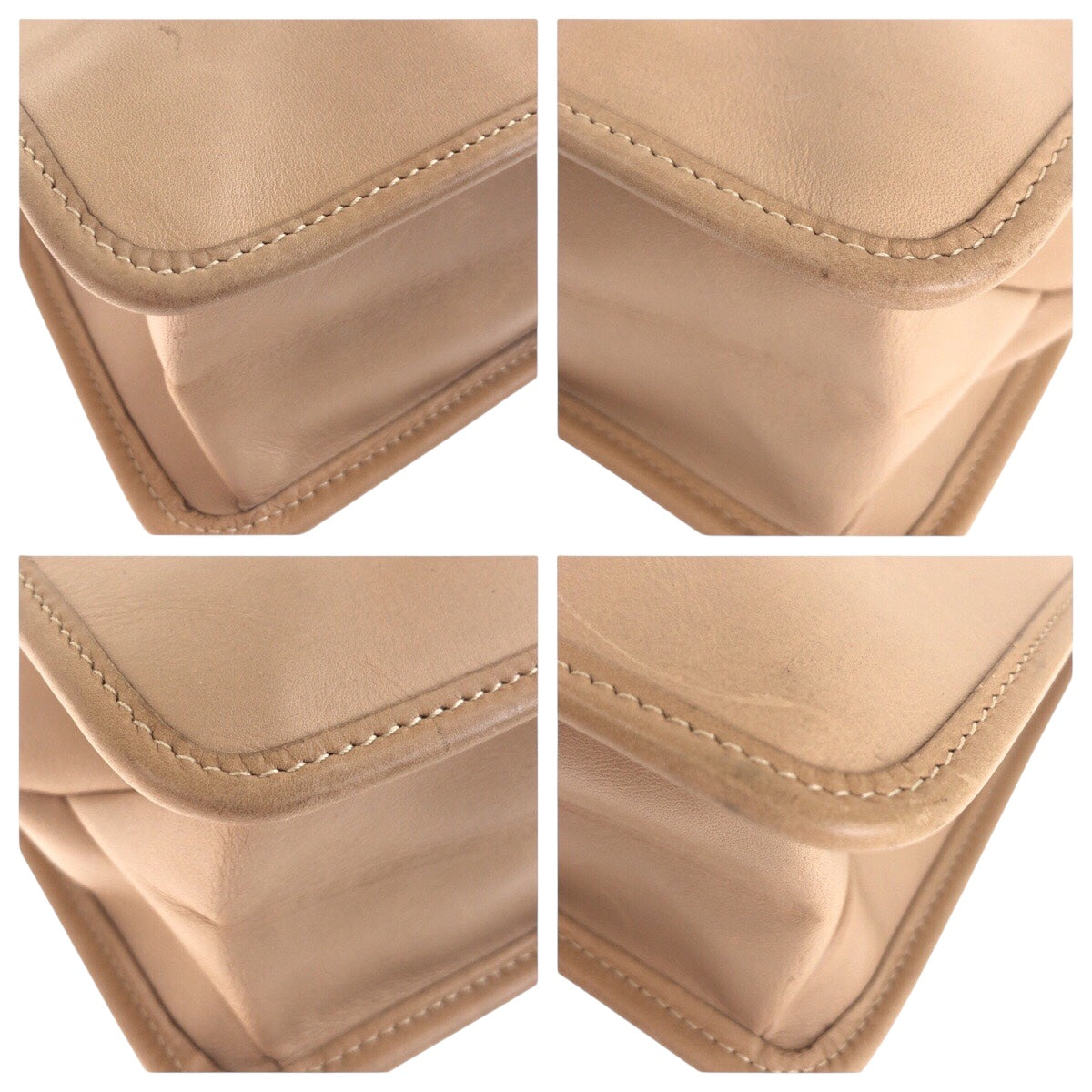 Gucci Metal Leather Beige Gold Shoulder Bag