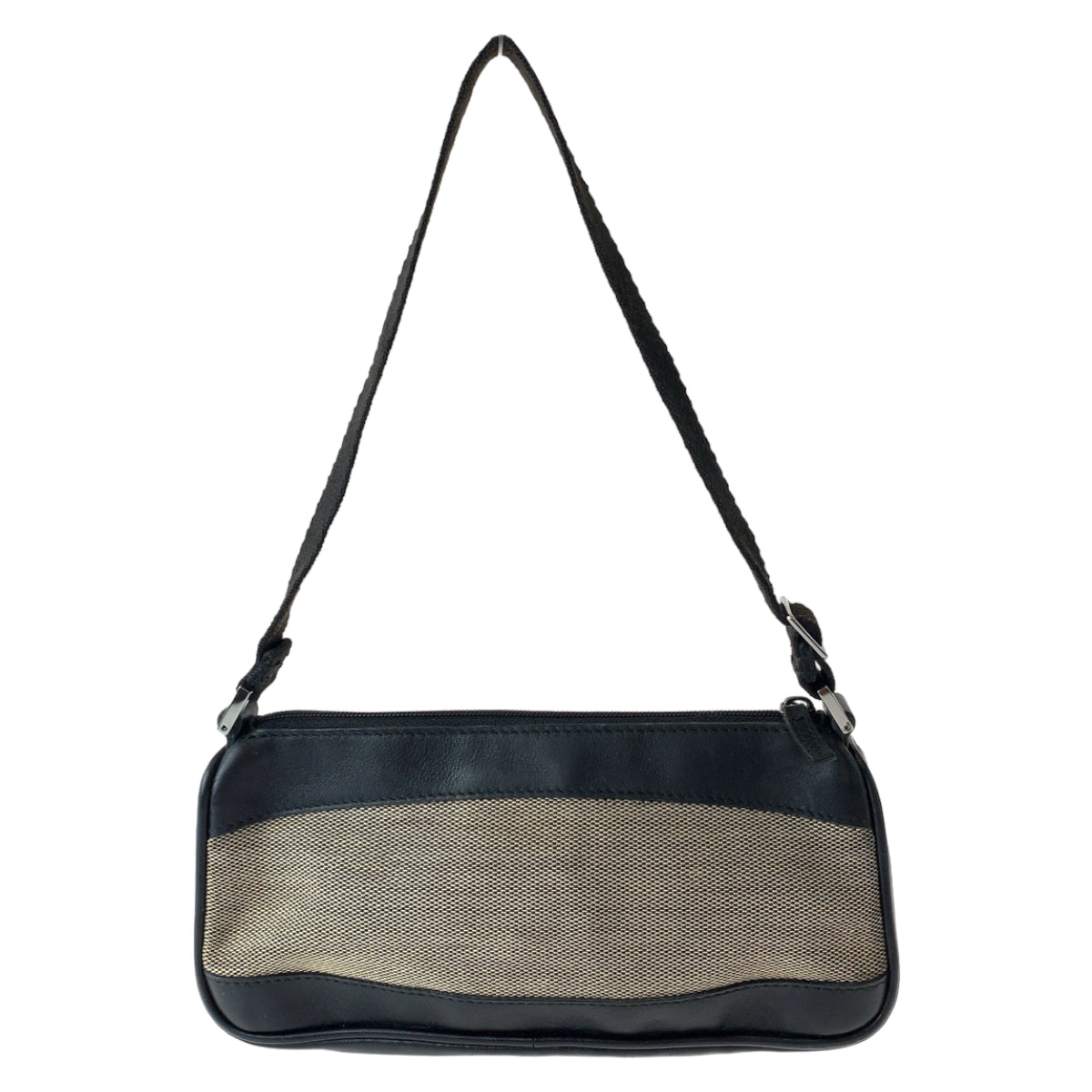 Gucci SilverMetal Canvas Black Brown Handbag