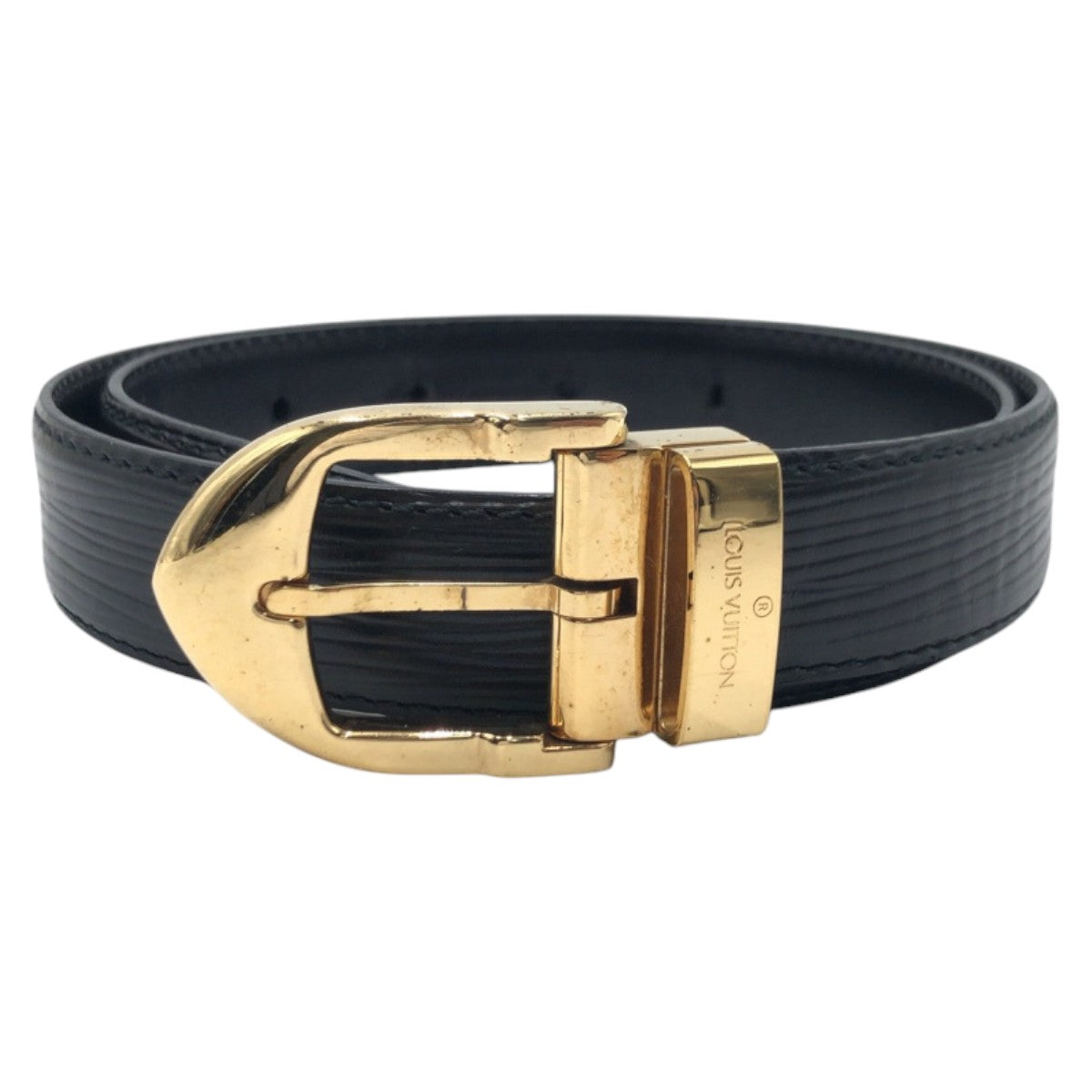 Louis Vuitton M6832 Epi Saintur 34 Leather Black Belt