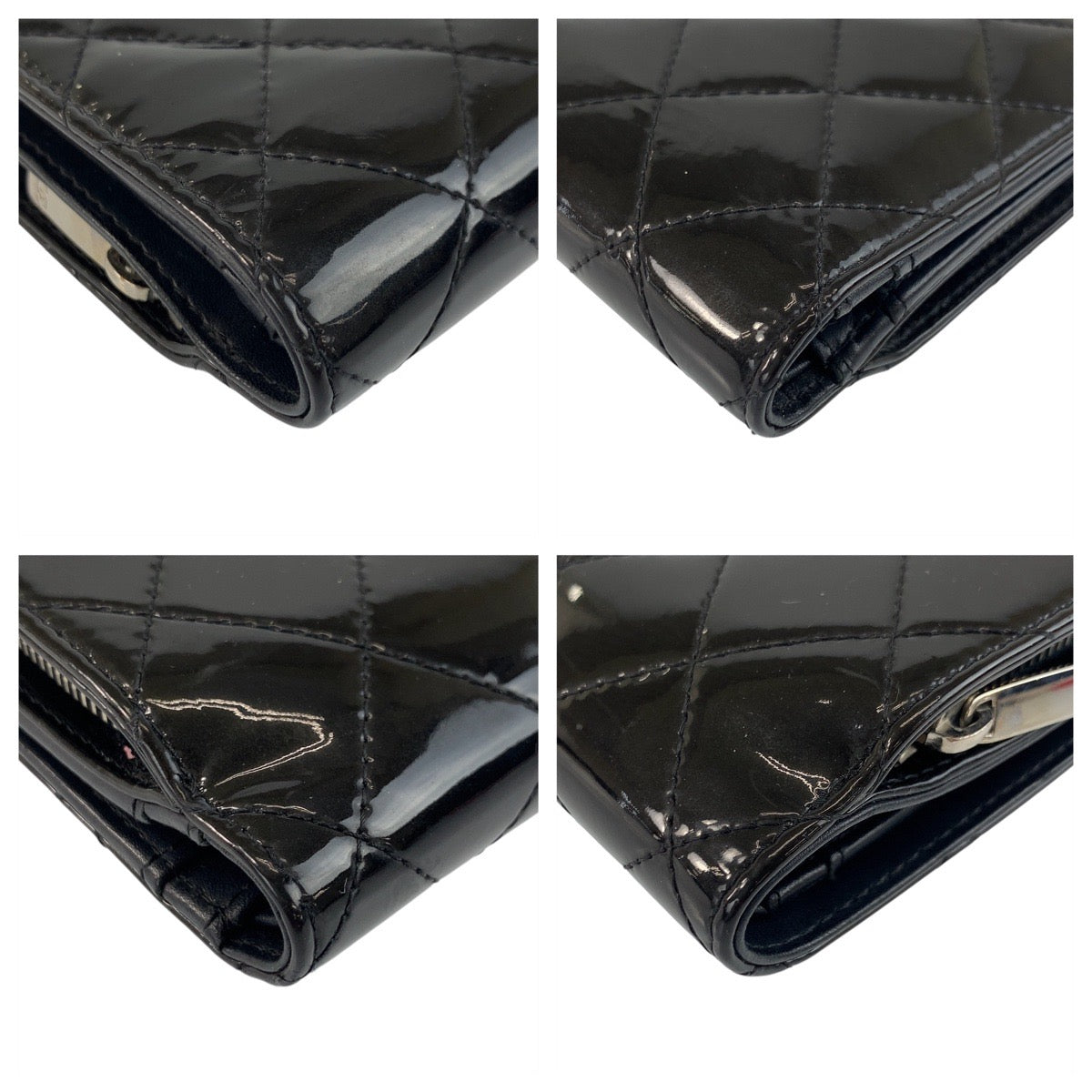Chanel Brilliant Matelasse Patent Leather Compact Wallet