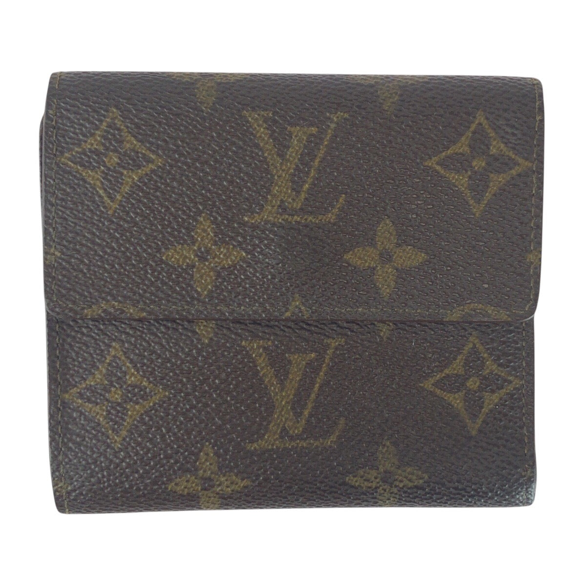 Louis Vuitton Tri-fold M61652 PVC edit Monogram Brown Gold Wallet Case