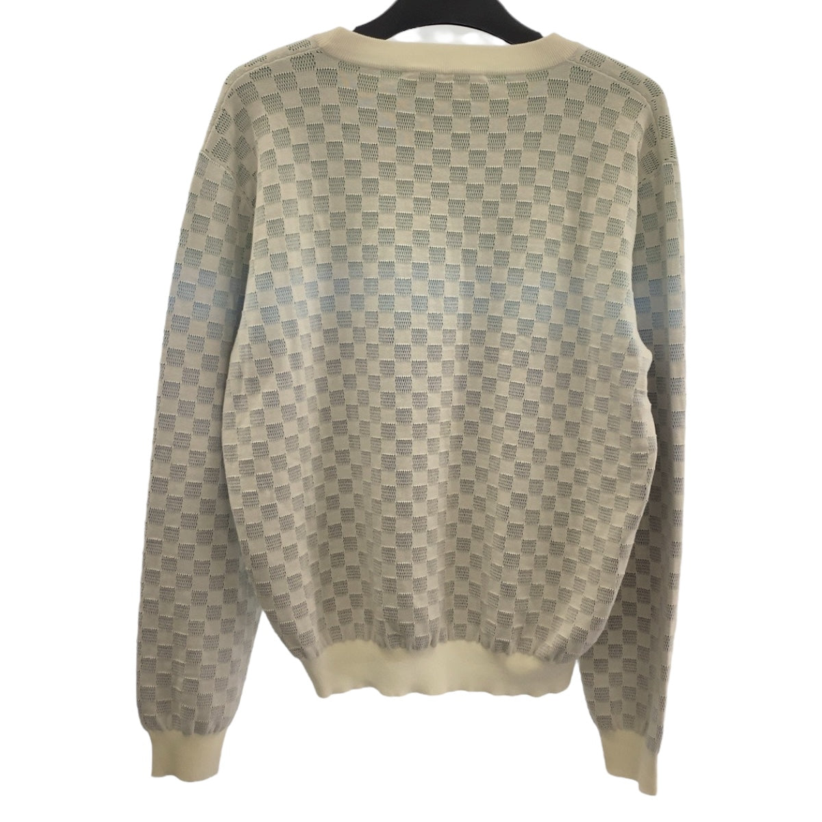 Louis Vuitton knit Damier Gradient L Cotton White Blue Handbag