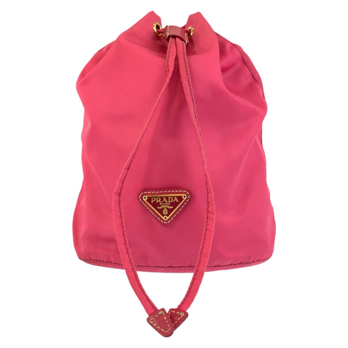 Pouch Metal Test Triangle With Logo Handbag Nylon Pink Travel Bag