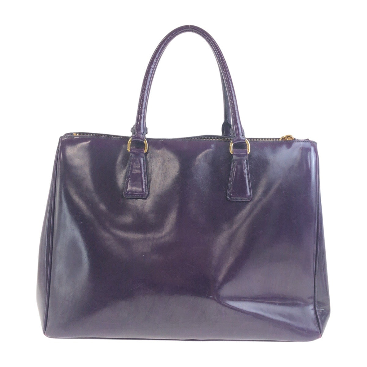 Tote Bag Enamel Purple Metal Galleria Triangle Gold Logo
