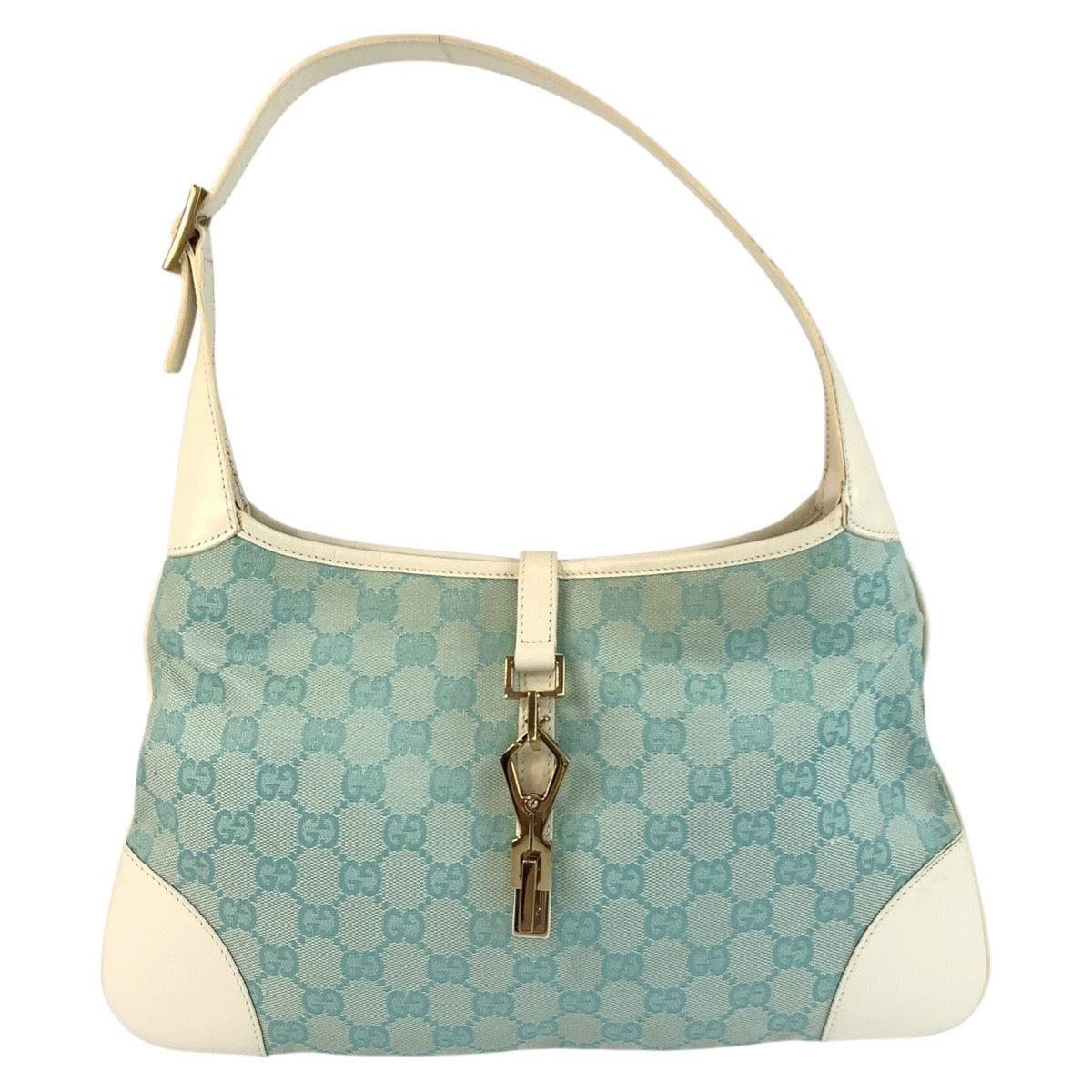 Gucci 001 GG Light Jackie Canvas Blue Shoulder Bag