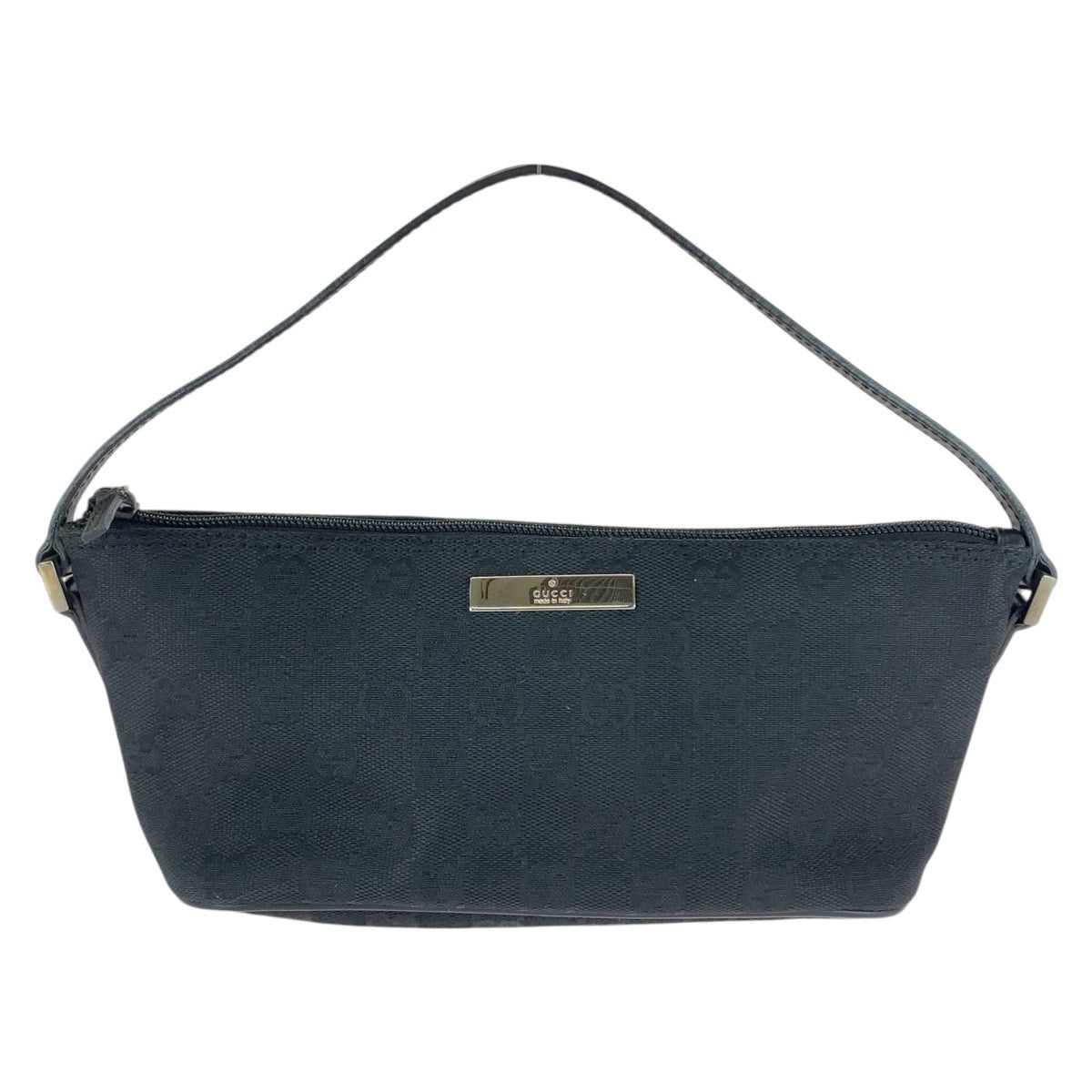 Gucci 039 GG SilverMetal Canvas Black Handbag 2